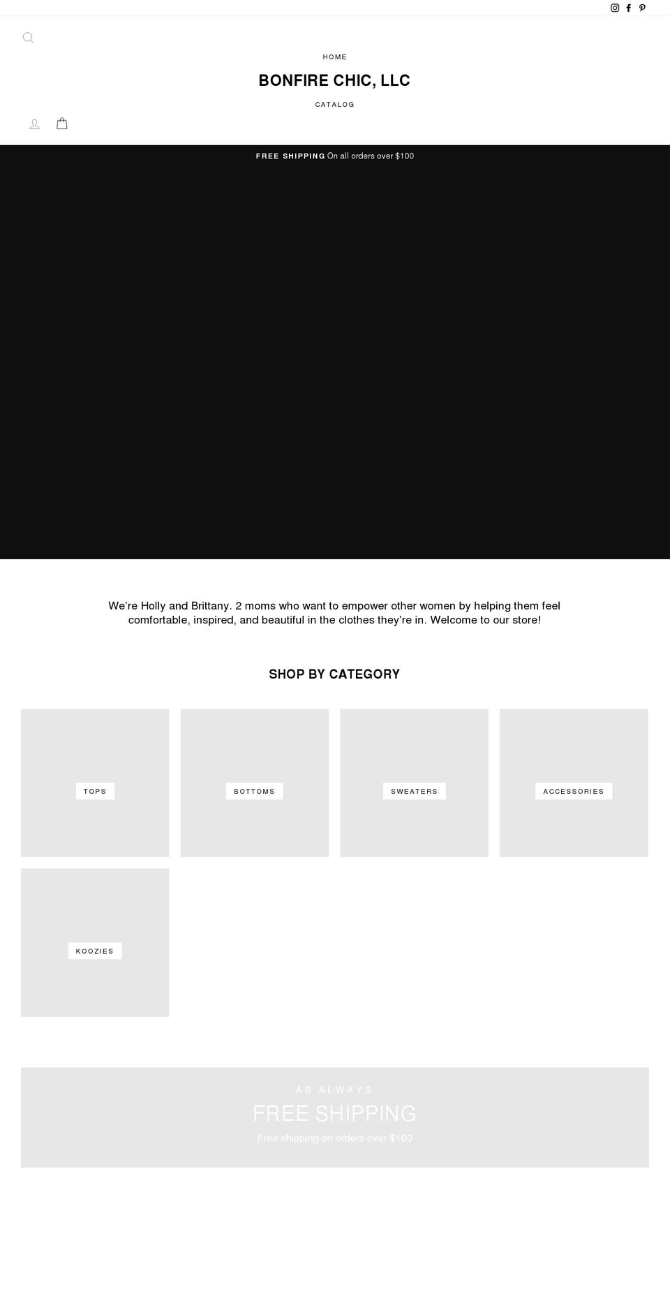 bonfirechic.com shopify website screenshot