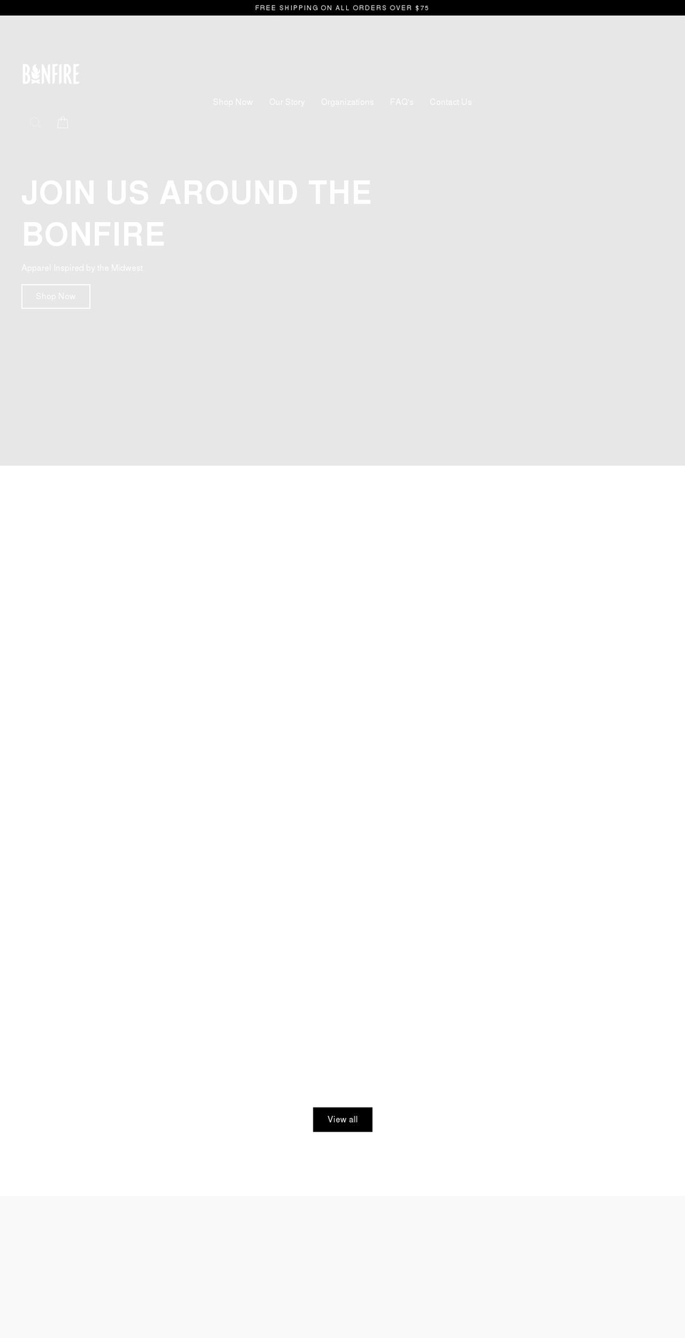 bonfiremw.com shopify website screenshot