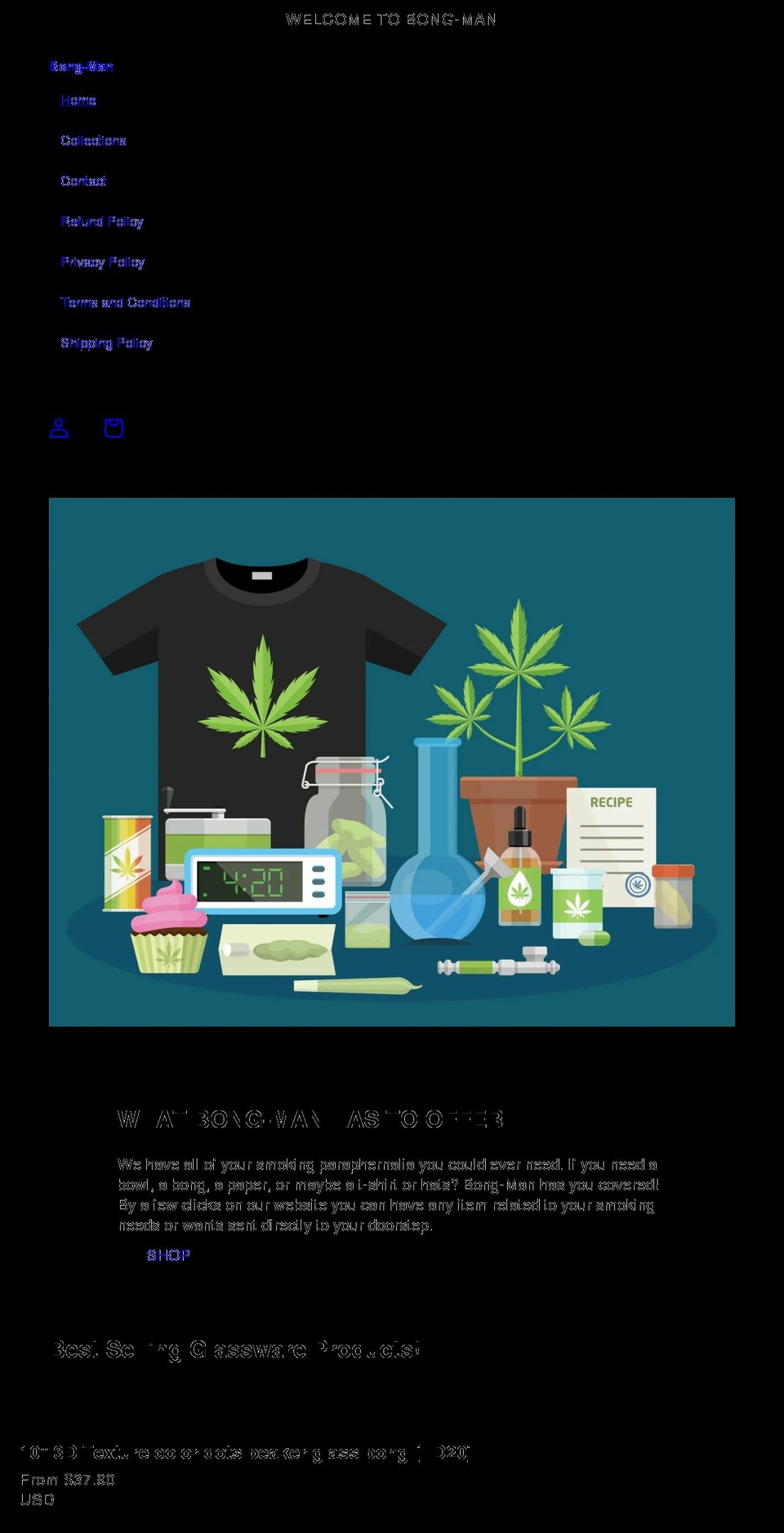 bong-man.com shopify website screenshot