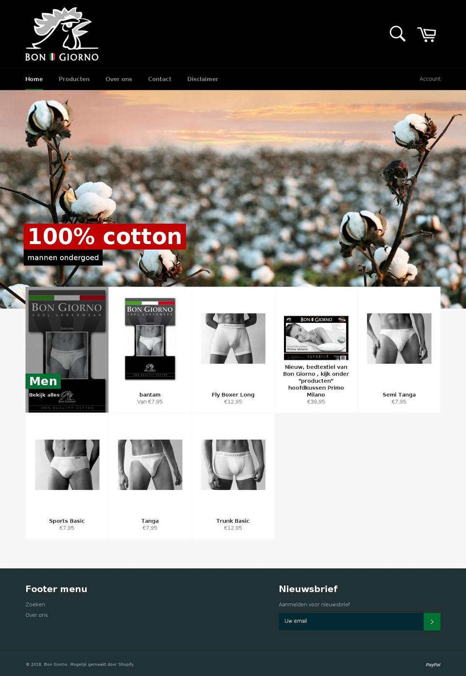 bongiorno.nl shopify website screenshot