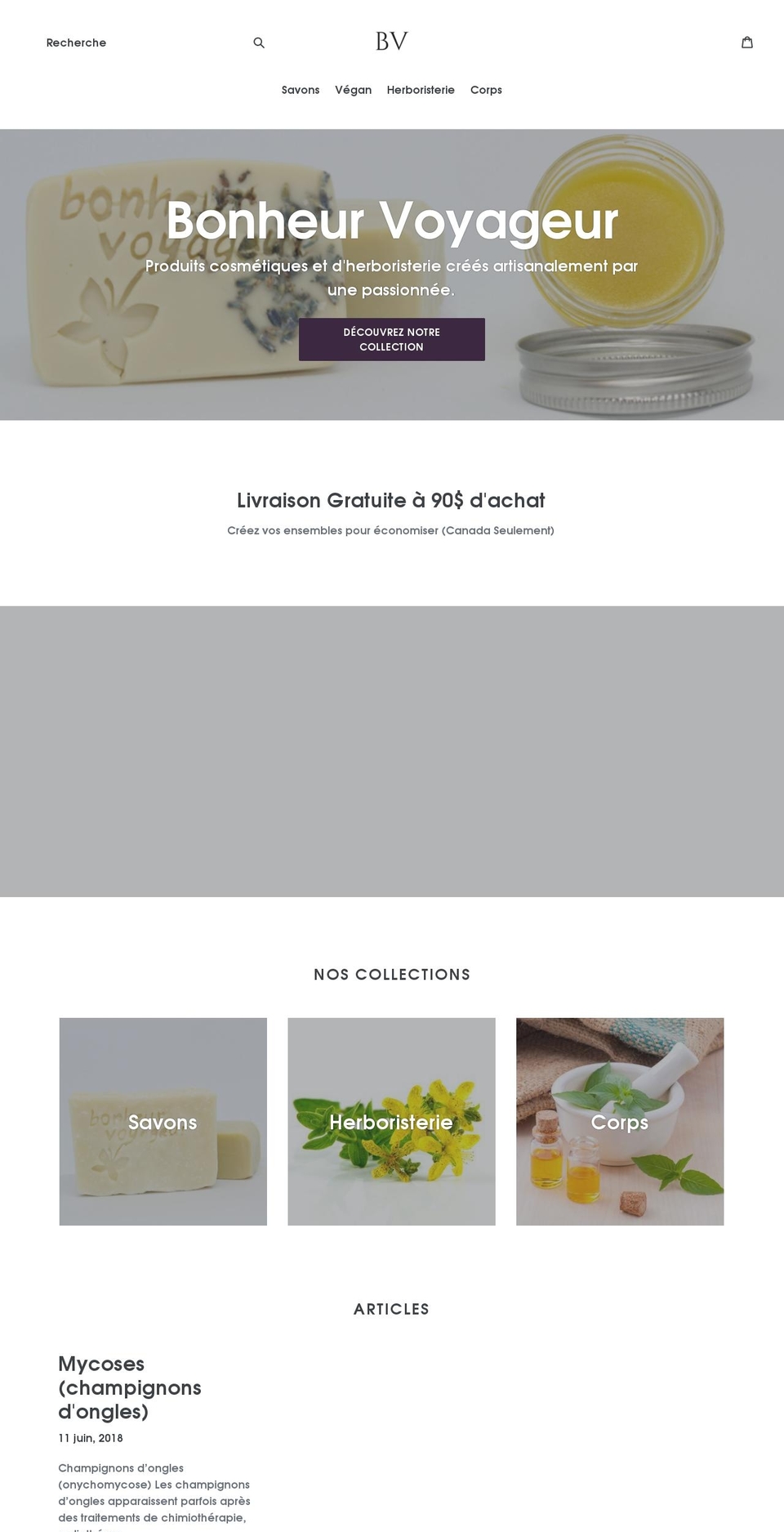 bonheurvoyageur.com — Shopify storefront screenshot