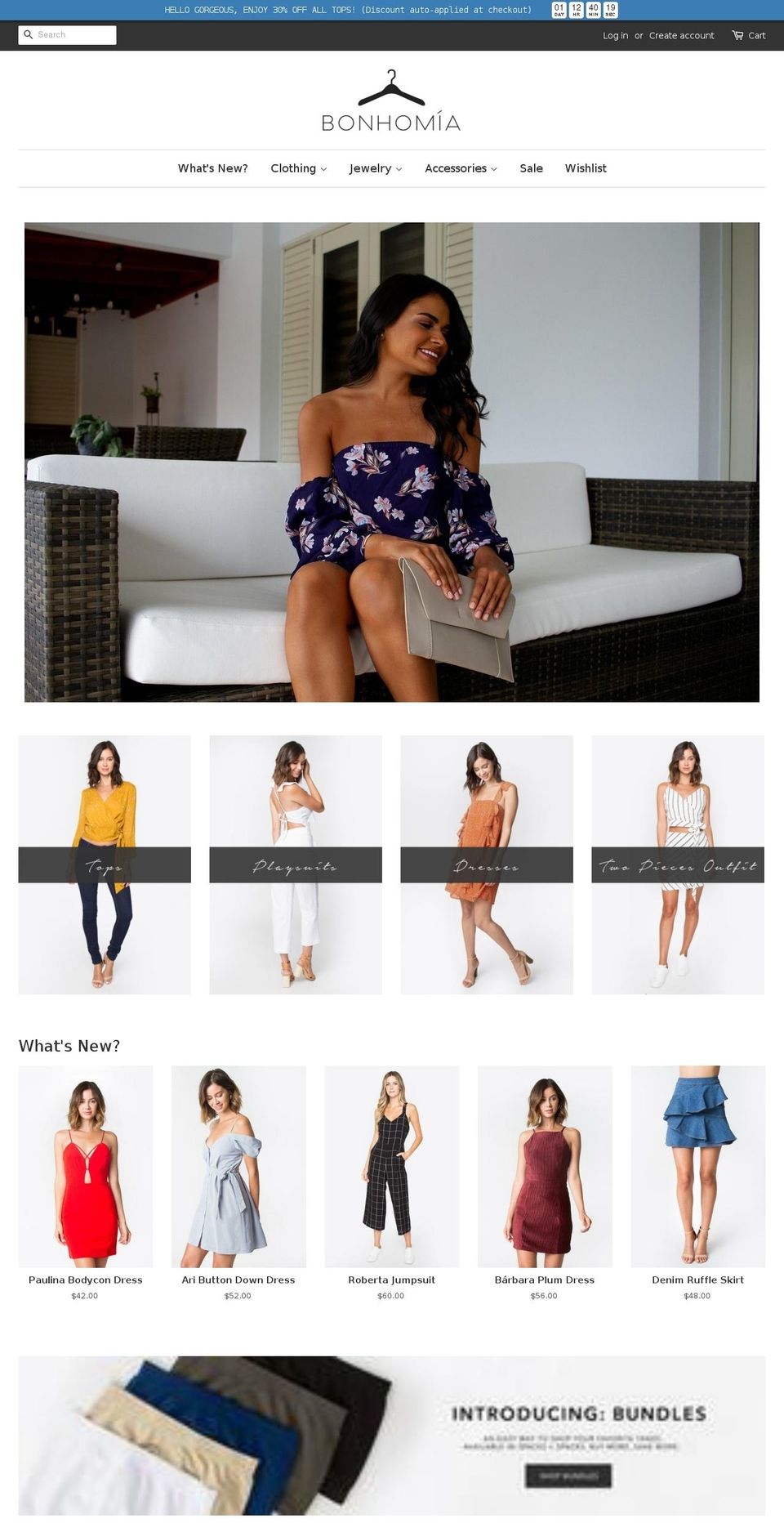bonhomiaboutique.com — Shopify storefront screenshot