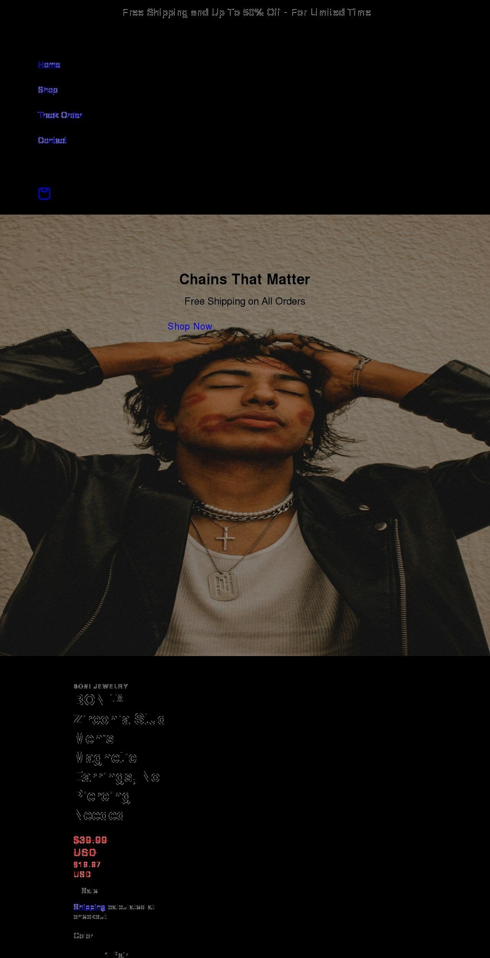 bonijewelry.com shopify website screenshot