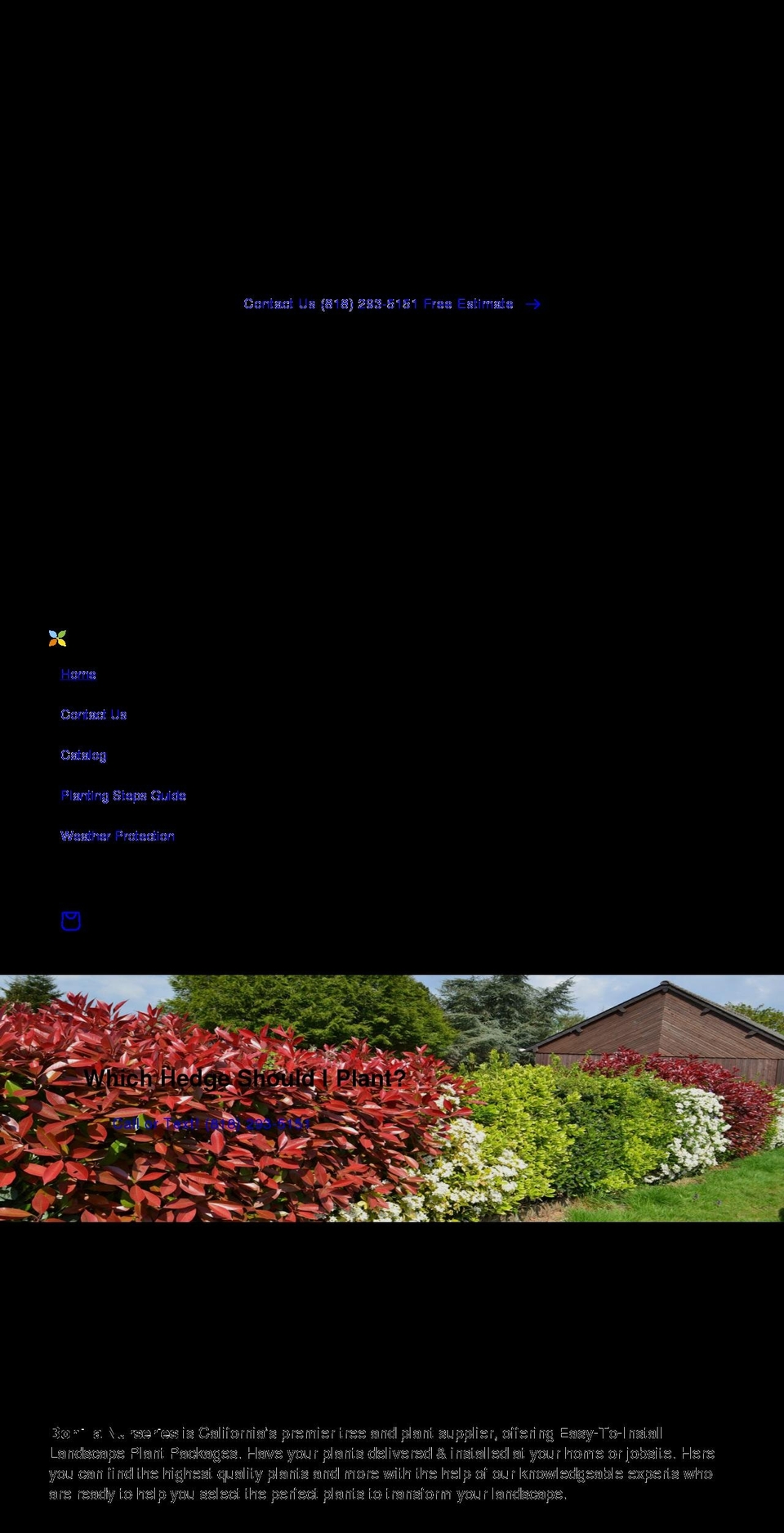 bonillanurseries.com shopify website screenshot