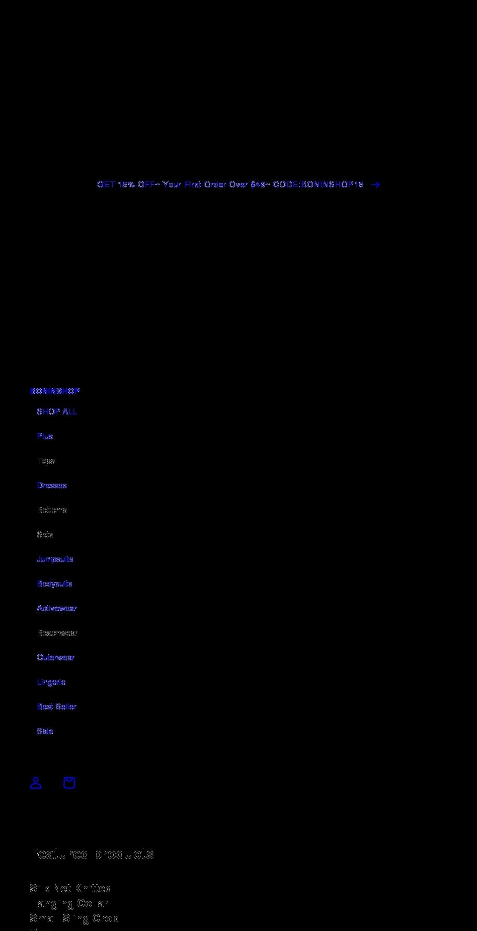 boninshop.com shopify website screenshot