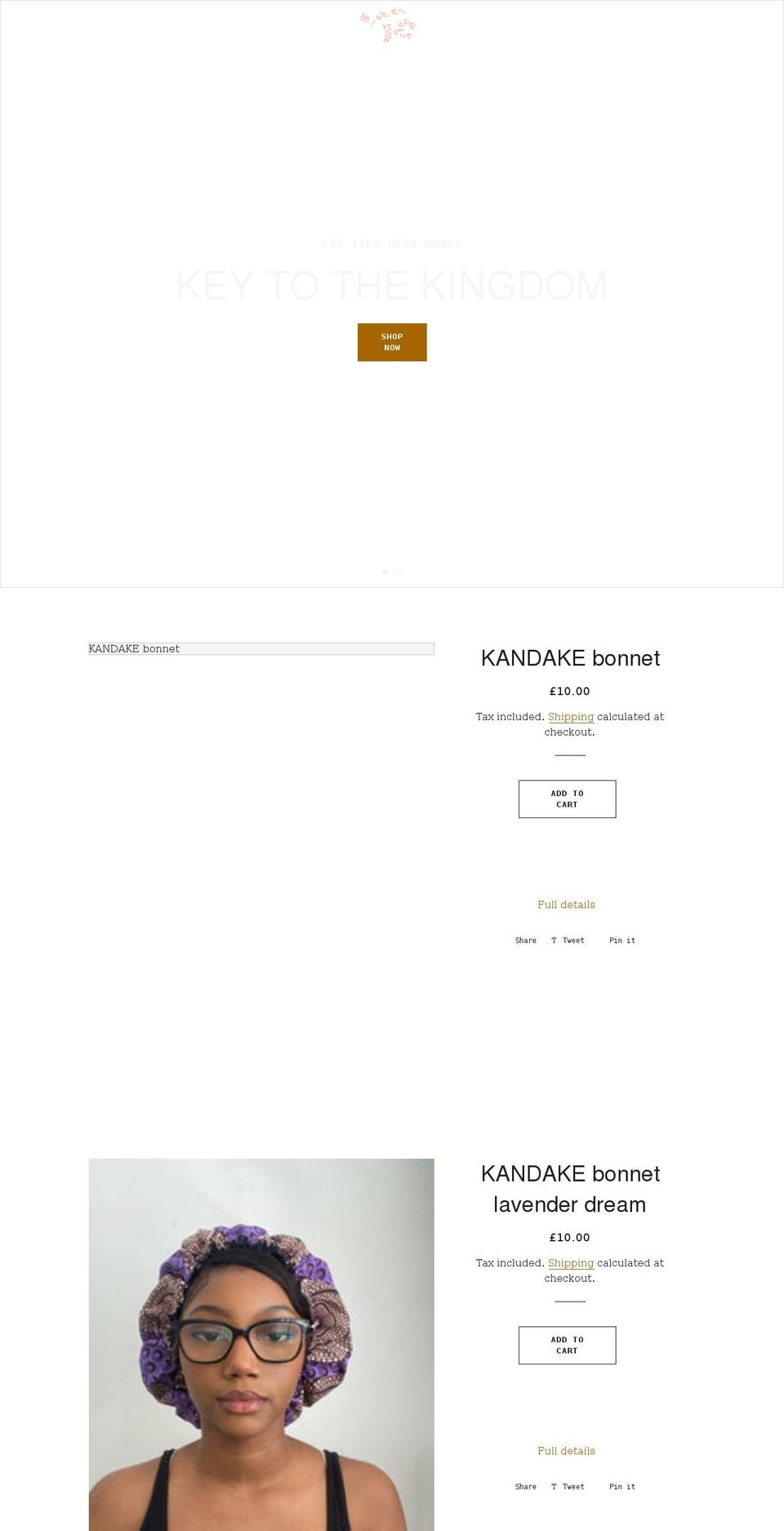 bonisblossoms.com shopify website screenshot