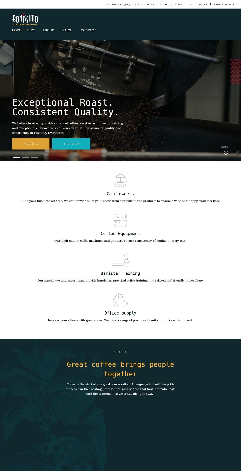 Timber Shopify theme site example bonissimo.com.au