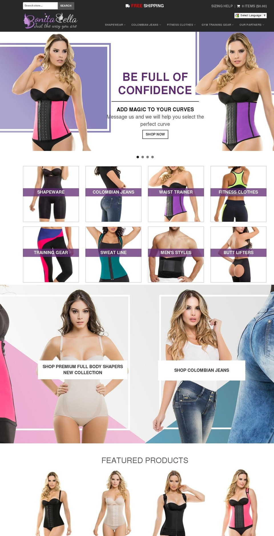 bonitabella.com shopify website screenshot