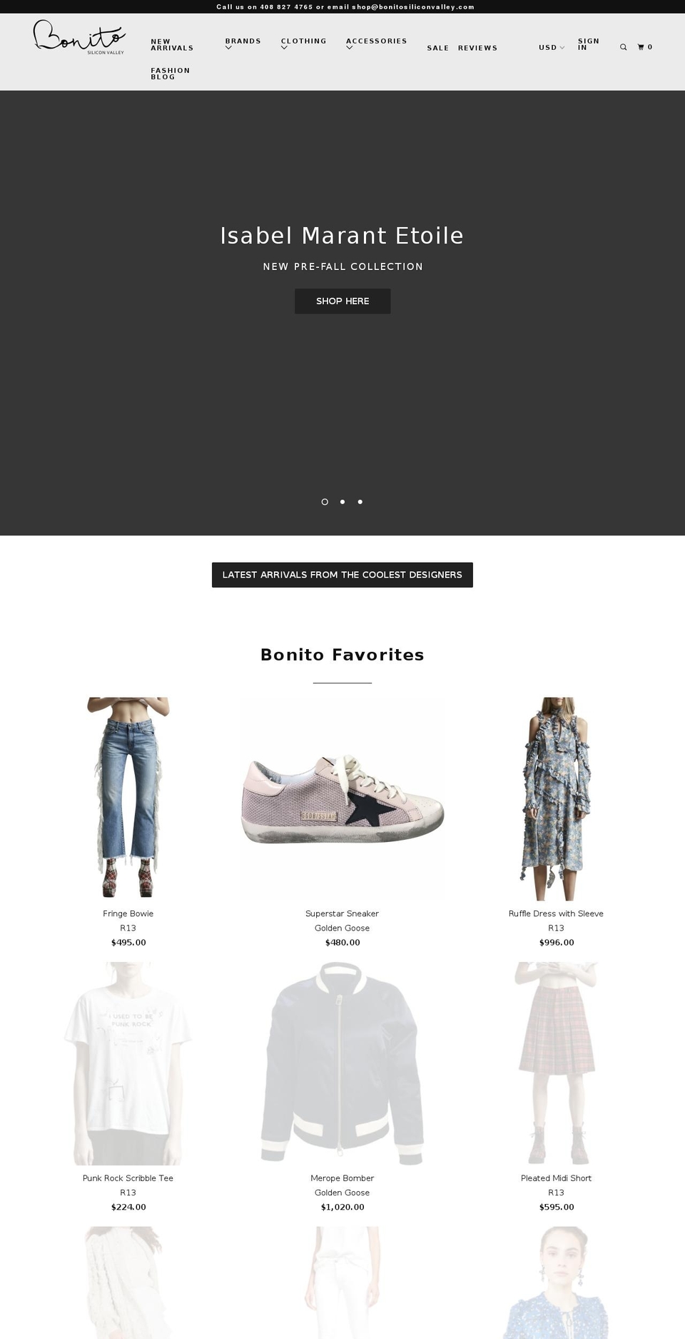 bonitosv.com — Shopify storefront screenshot