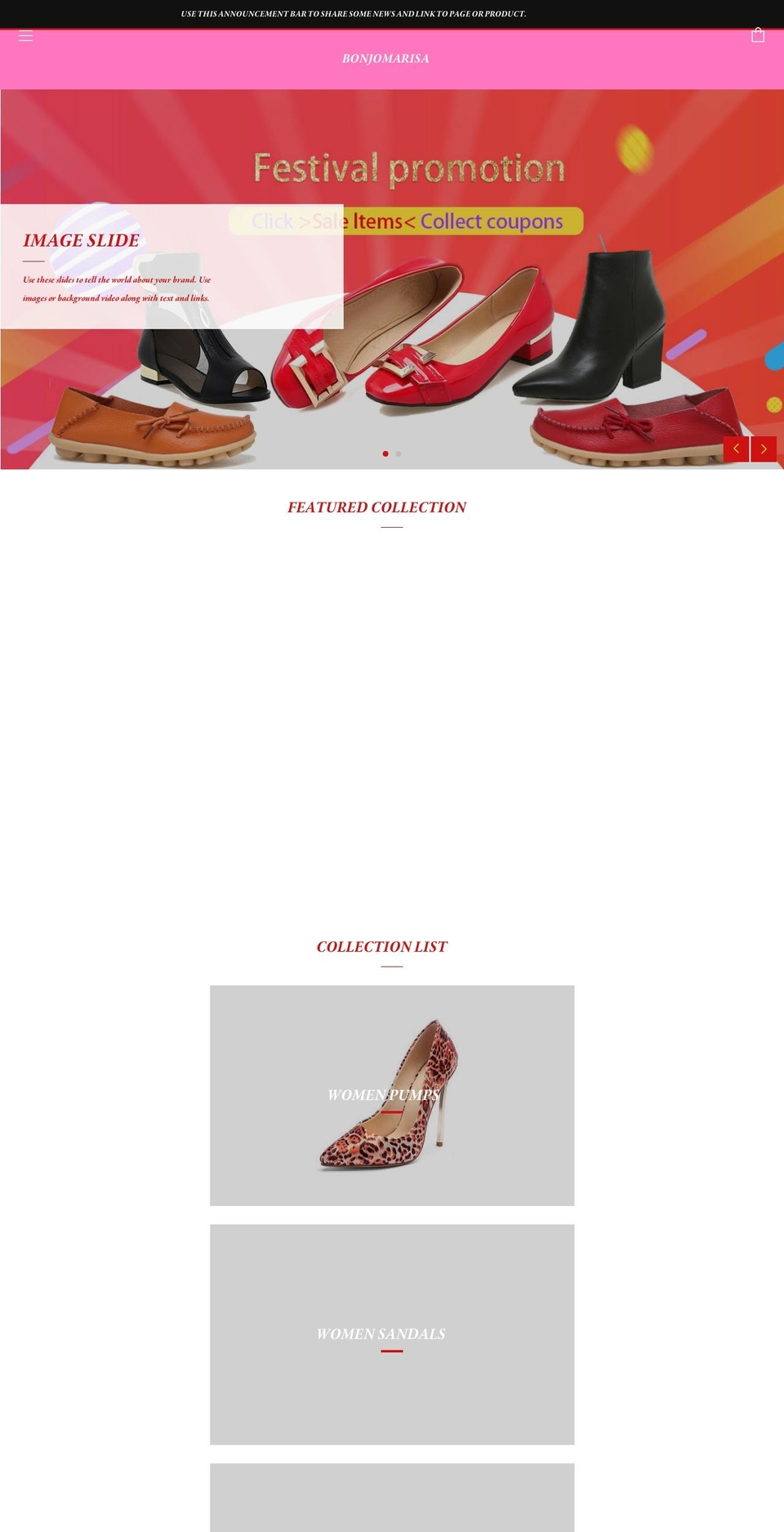 bonjomarisa.com — Shopify storefront screenshot