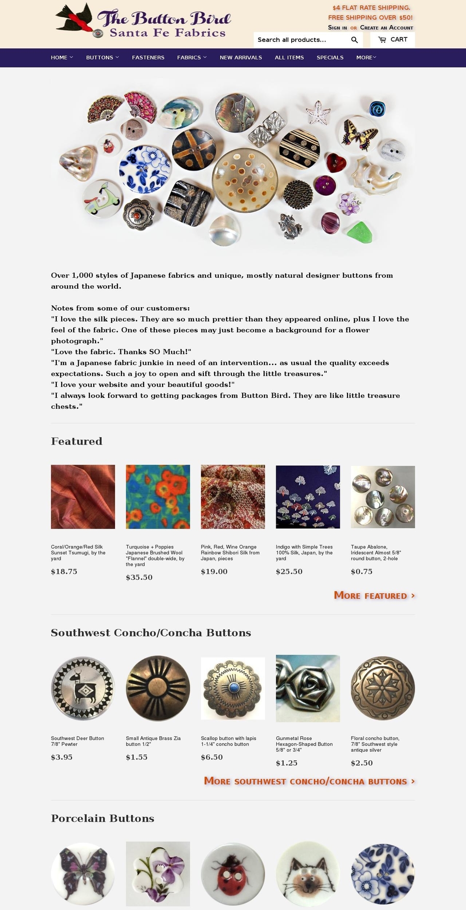 bonjourbuttons.com — Shopify storefront screenshot