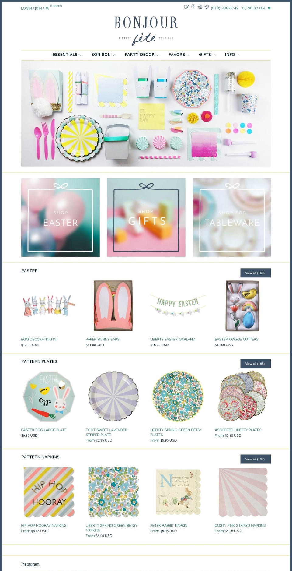 bonjourfete.com shopify website screenshot