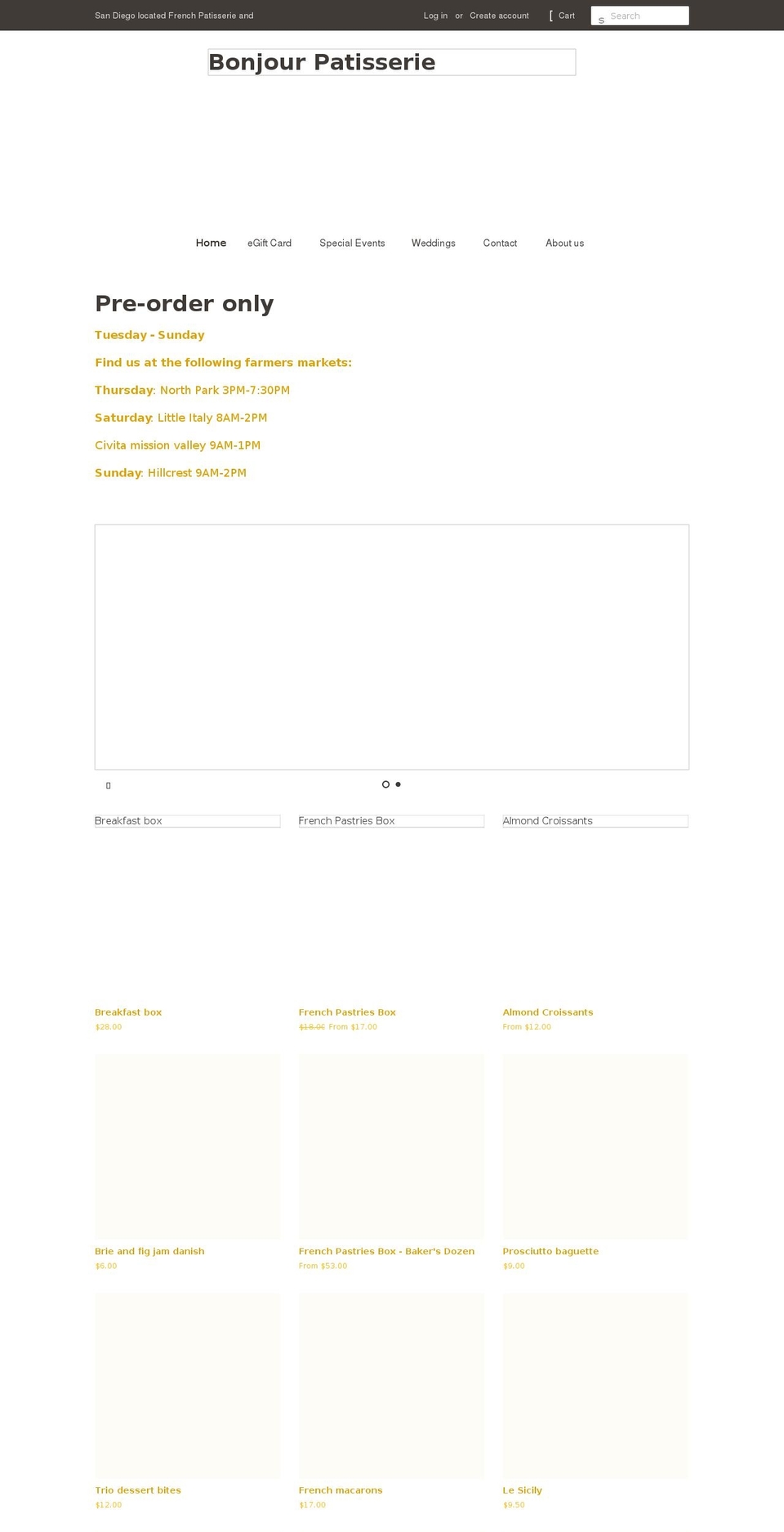 bonjourpatisserie.com shopify website screenshot