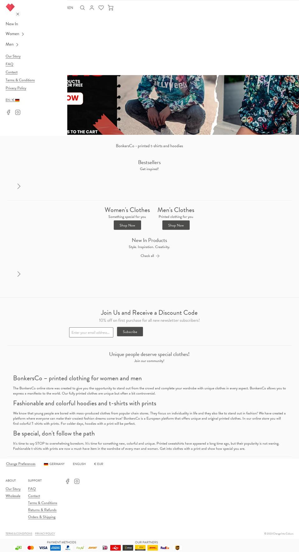 bonkersco.com — Shopify storefront screenshot