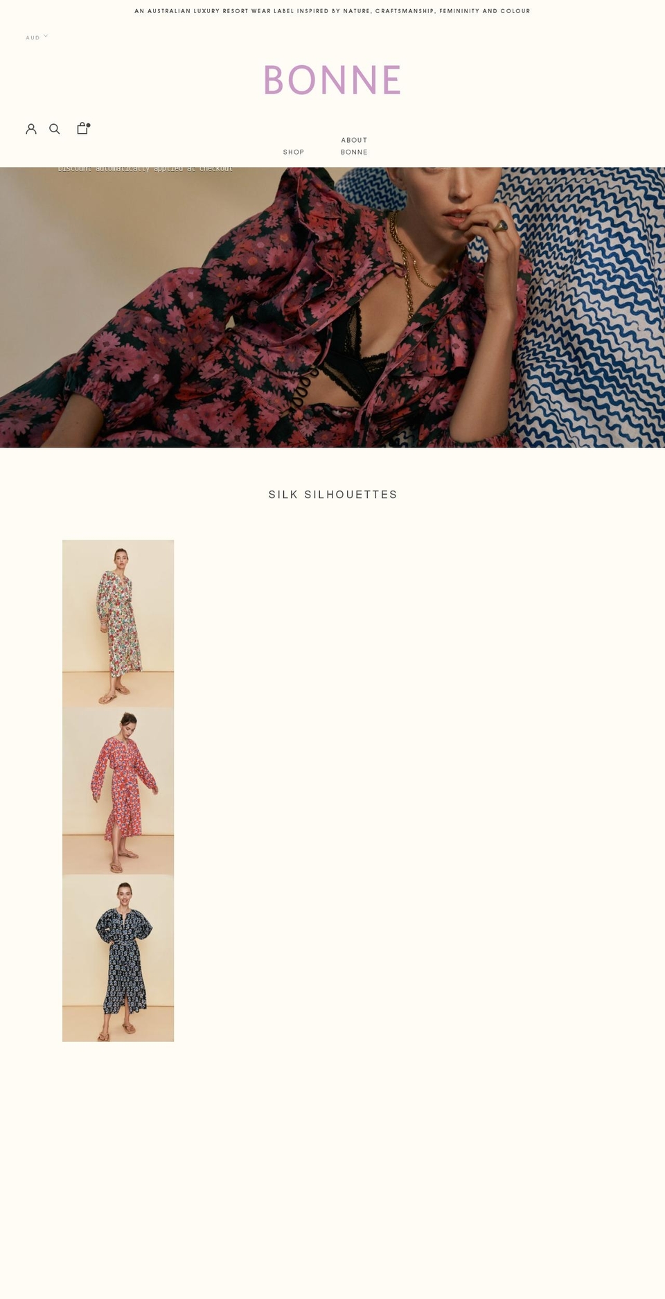 bonne.com.au shopify website screenshot