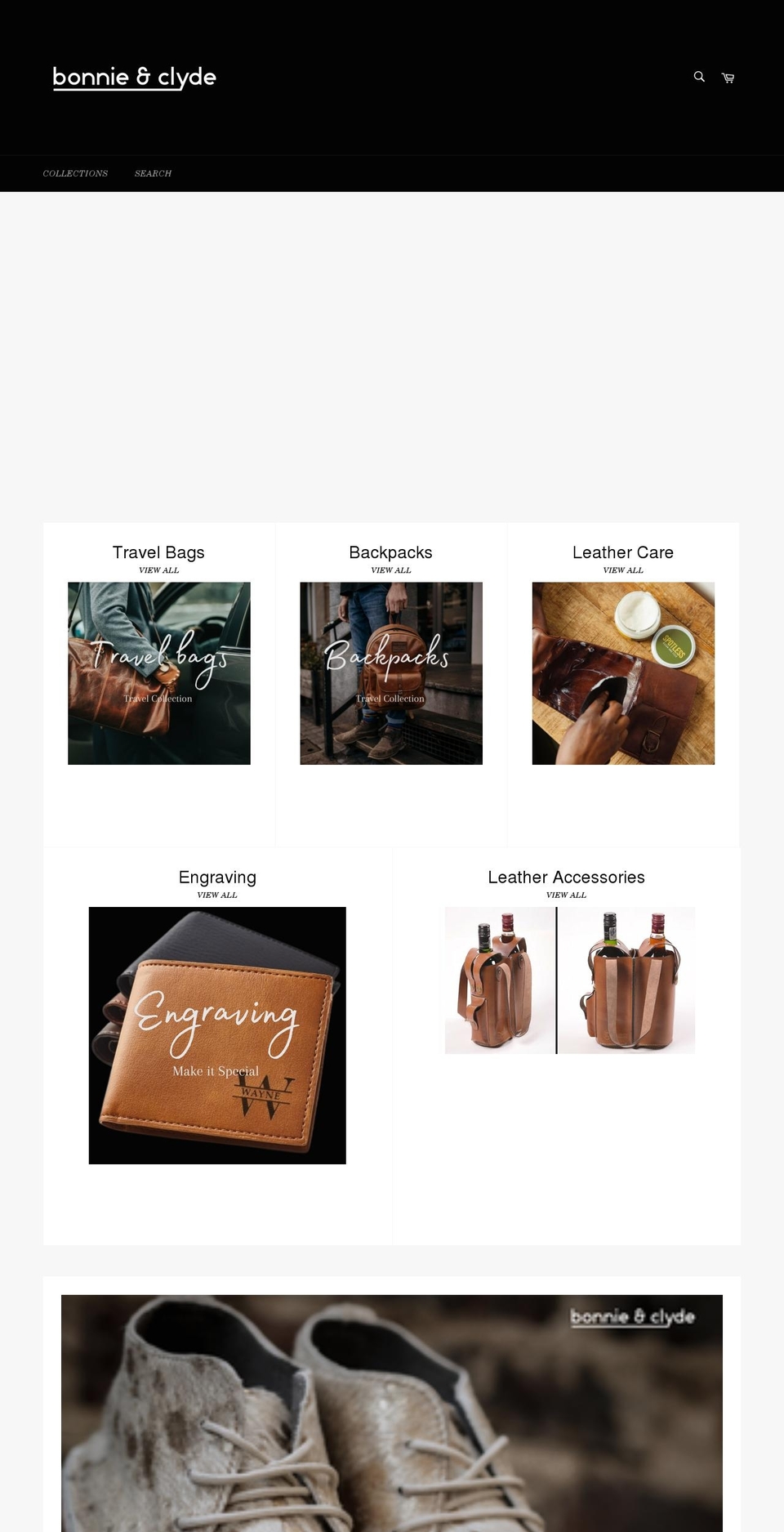 bonnieandclydesa.com shopify website screenshot