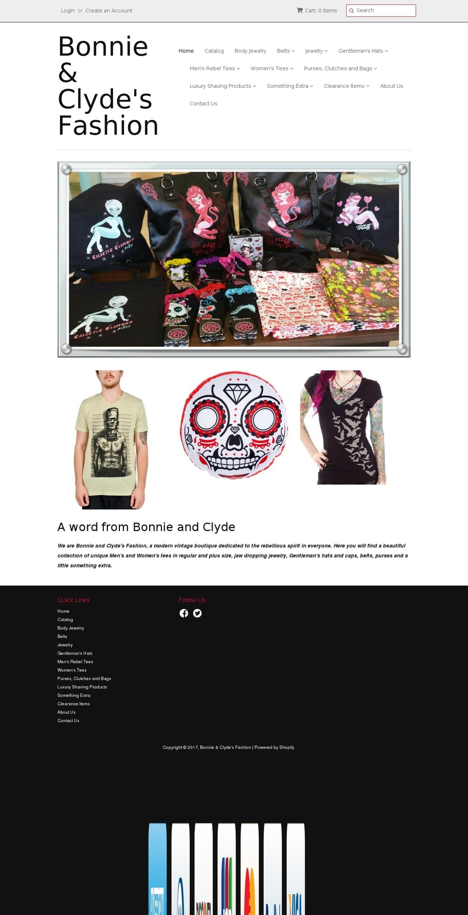 bonnieandclydesfashion.com shopify website screenshot