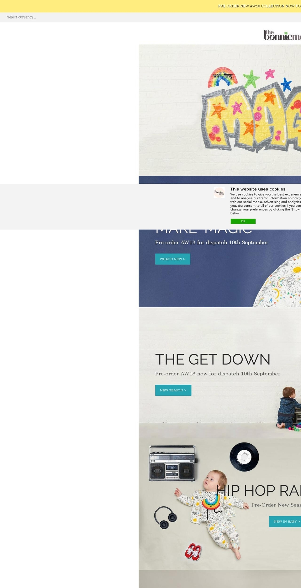 bonniebabyshop.com — Shopify storefront screenshot