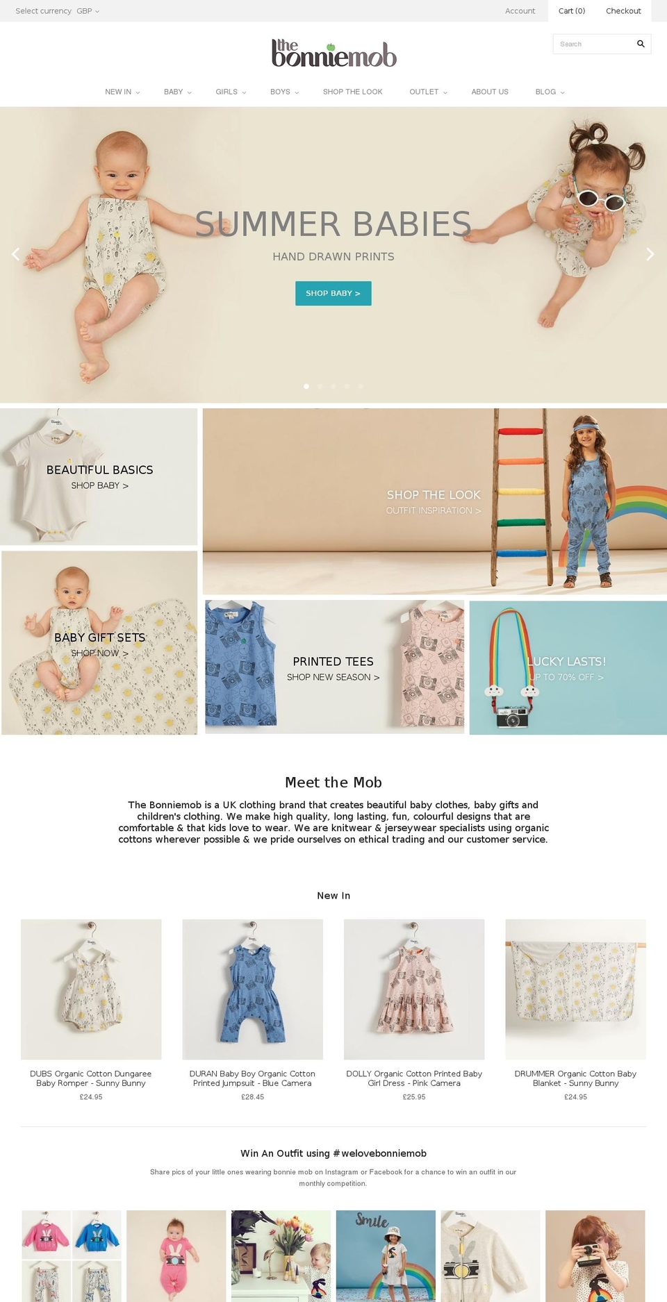 bonniebabystore.com shopify website screenshot