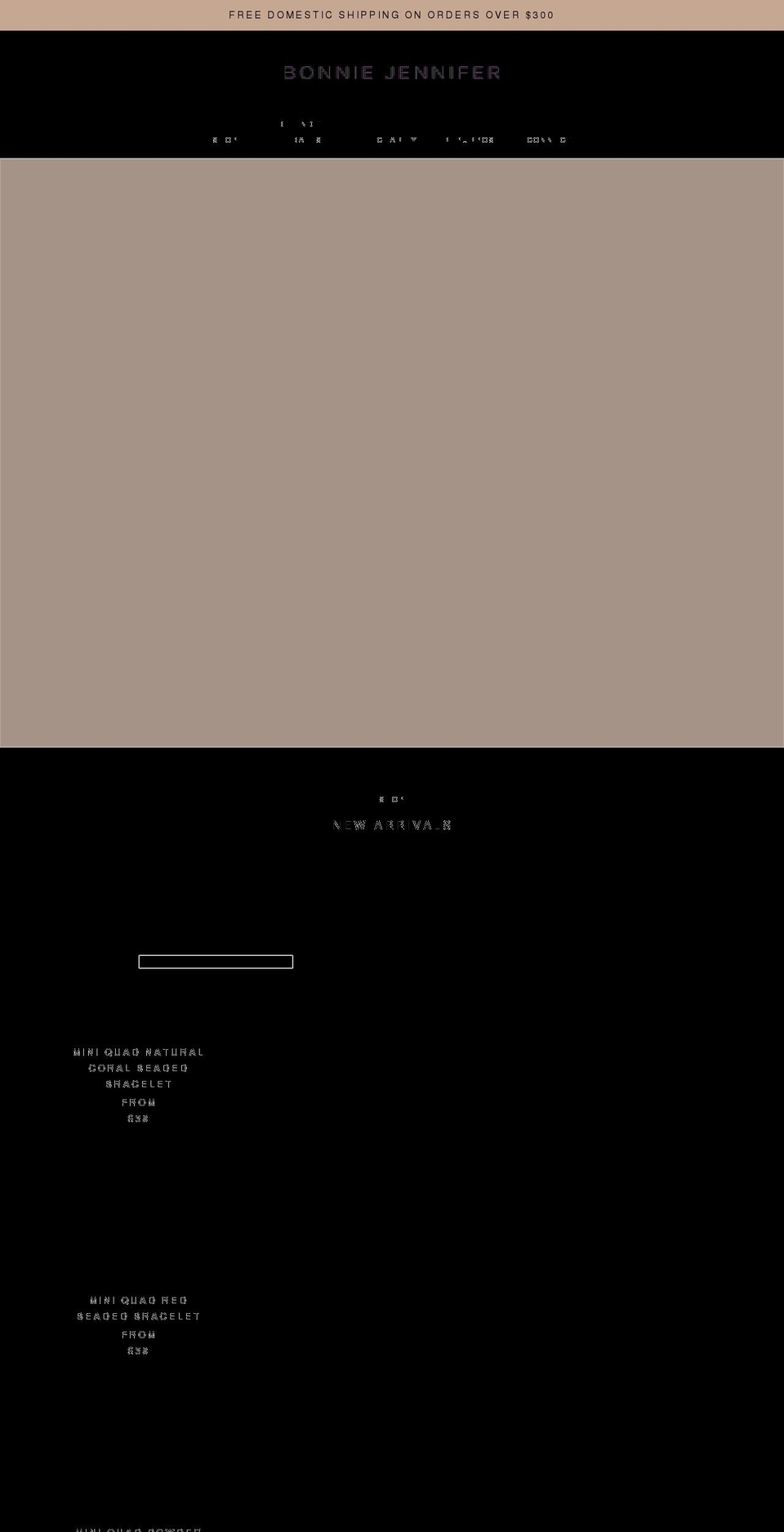 bonniejennifer.com shopify website screenshot