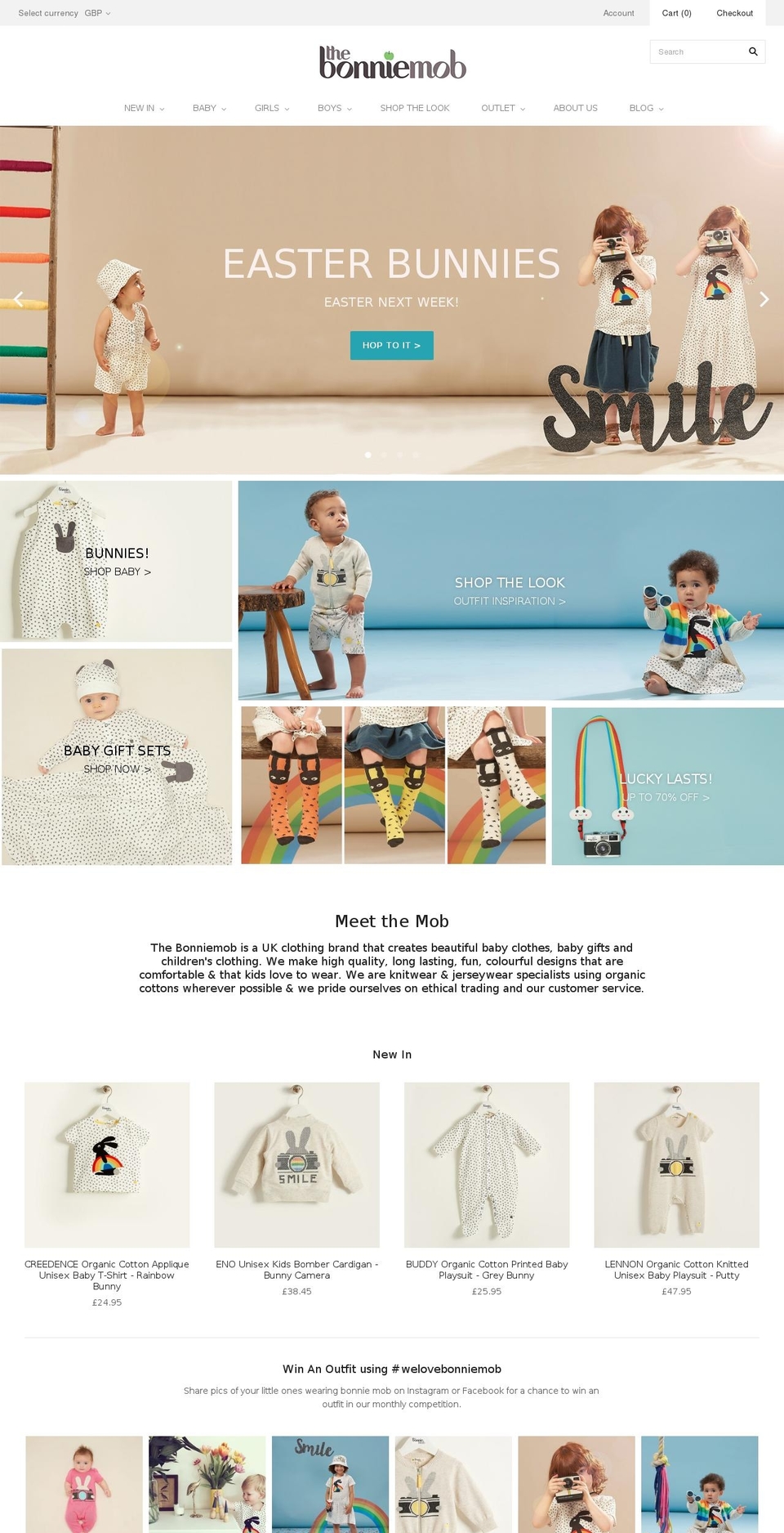 bonniemob.com shopify website screenshot