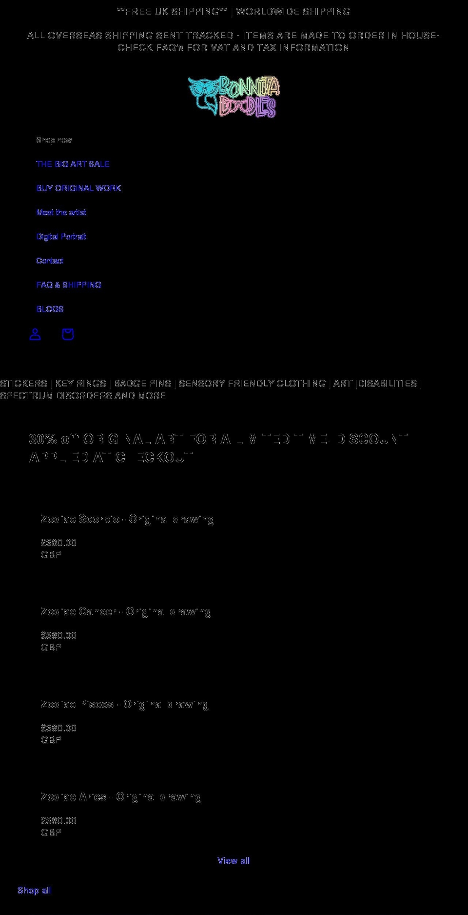 bonnitadoodles.com shopify website screenshot