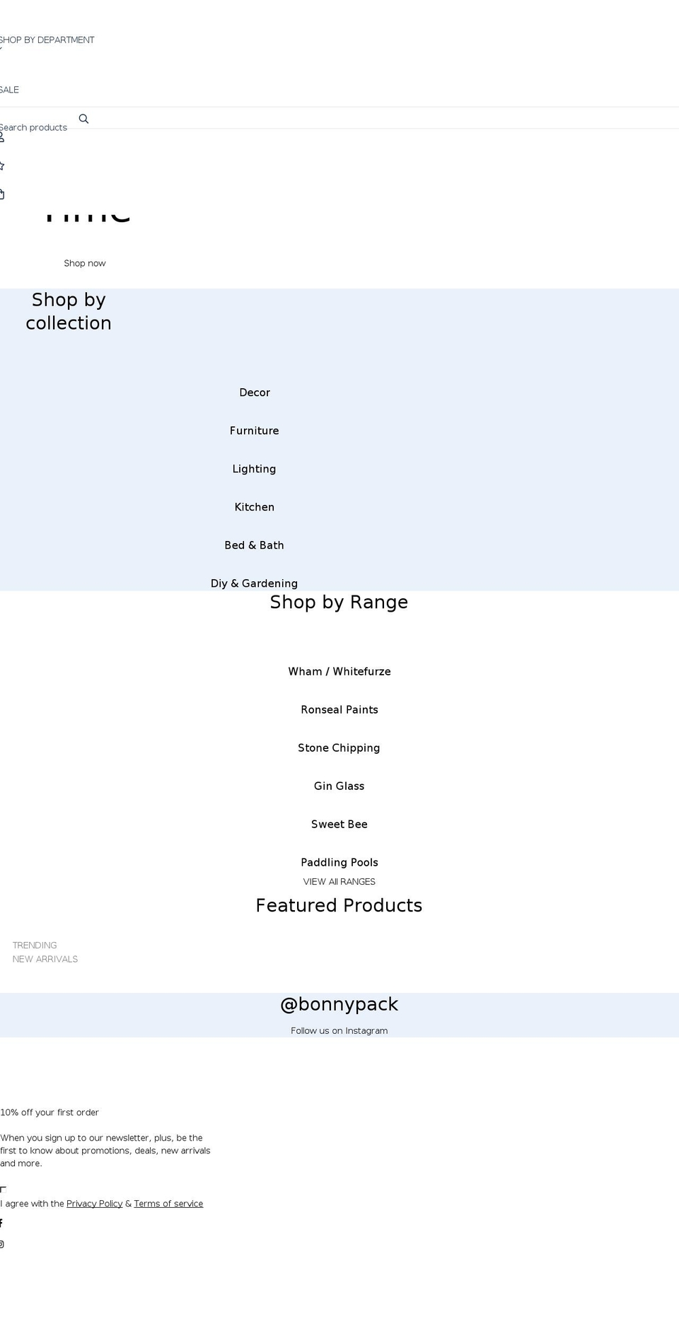 bonnypack.com shopify website screenshot