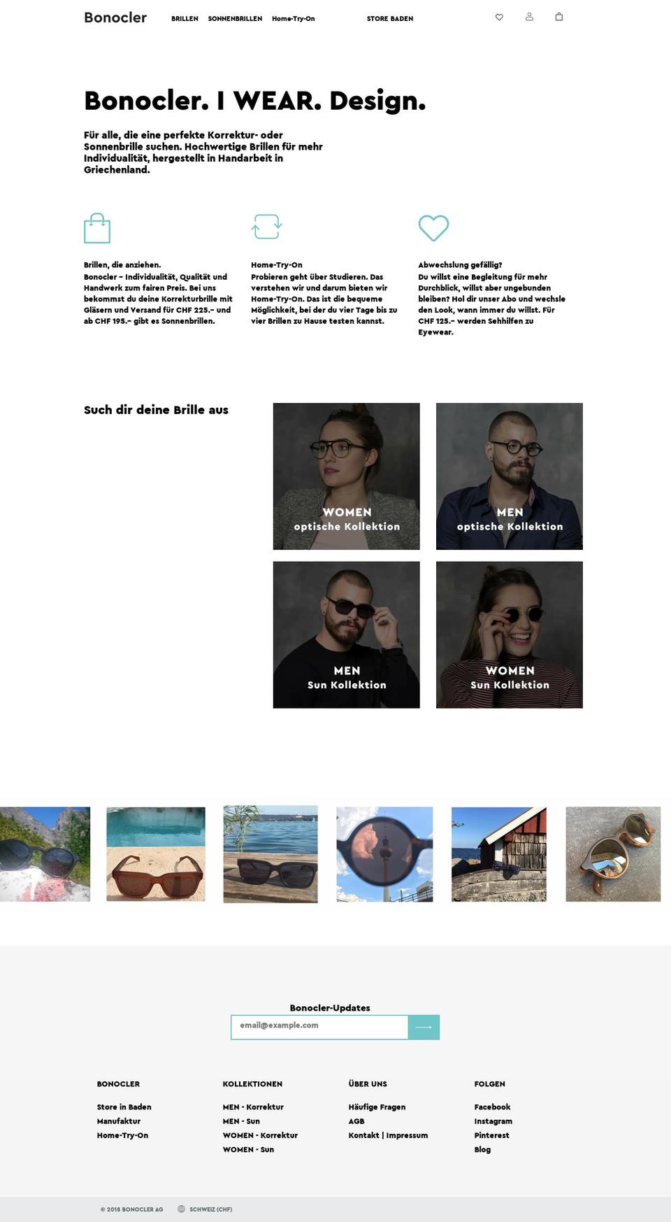bonocler.com shopify website screenshot
