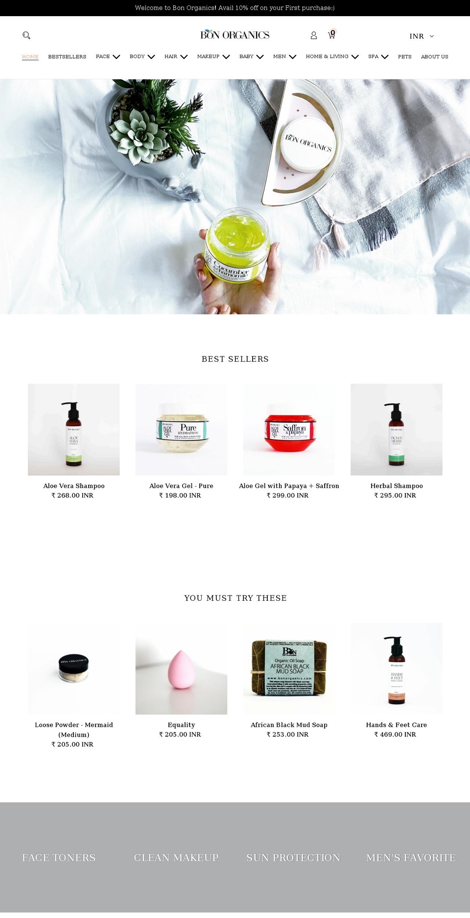 bonorganics.com shopify website screenshot