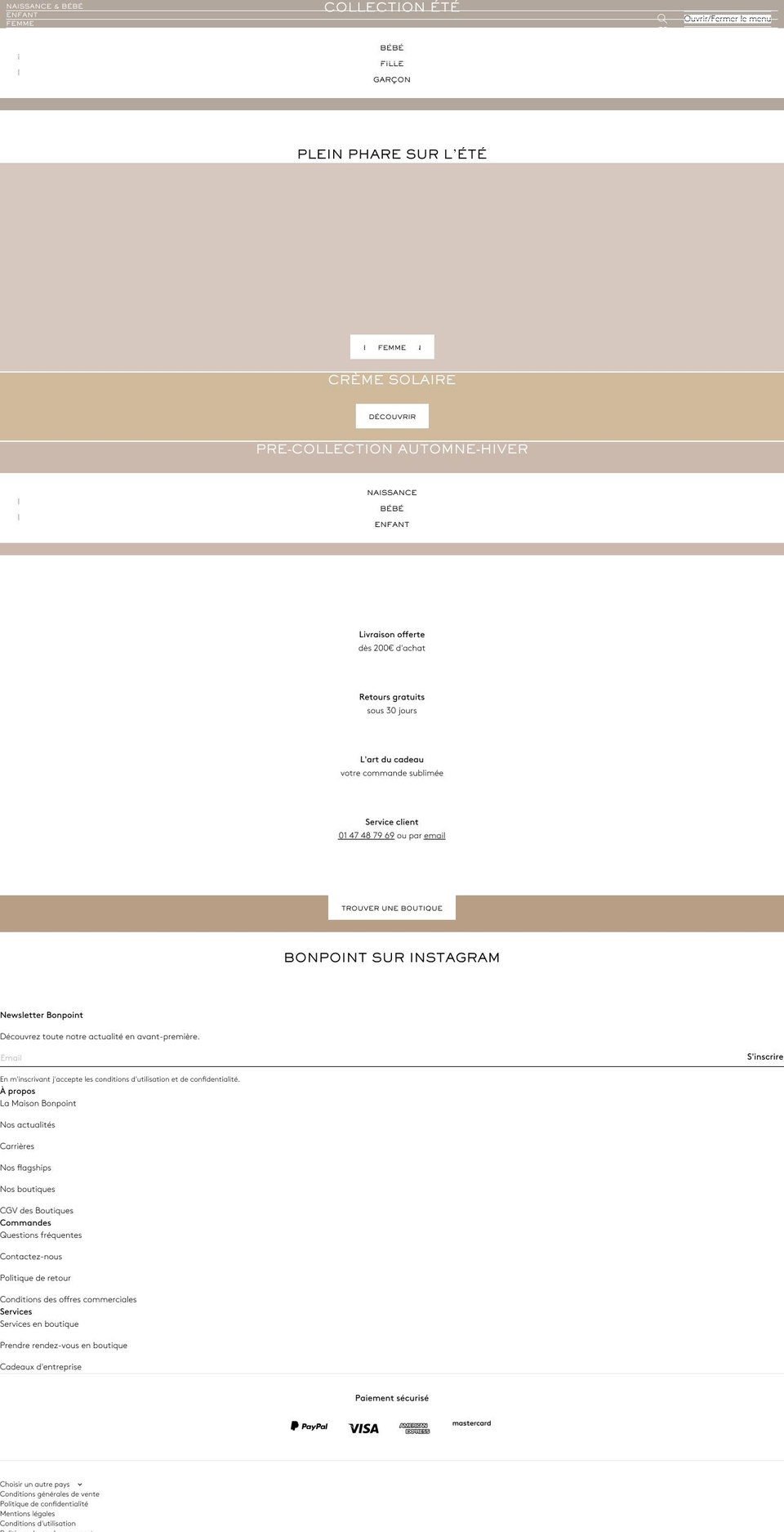 bonpoint.com.au shopify website screenshot