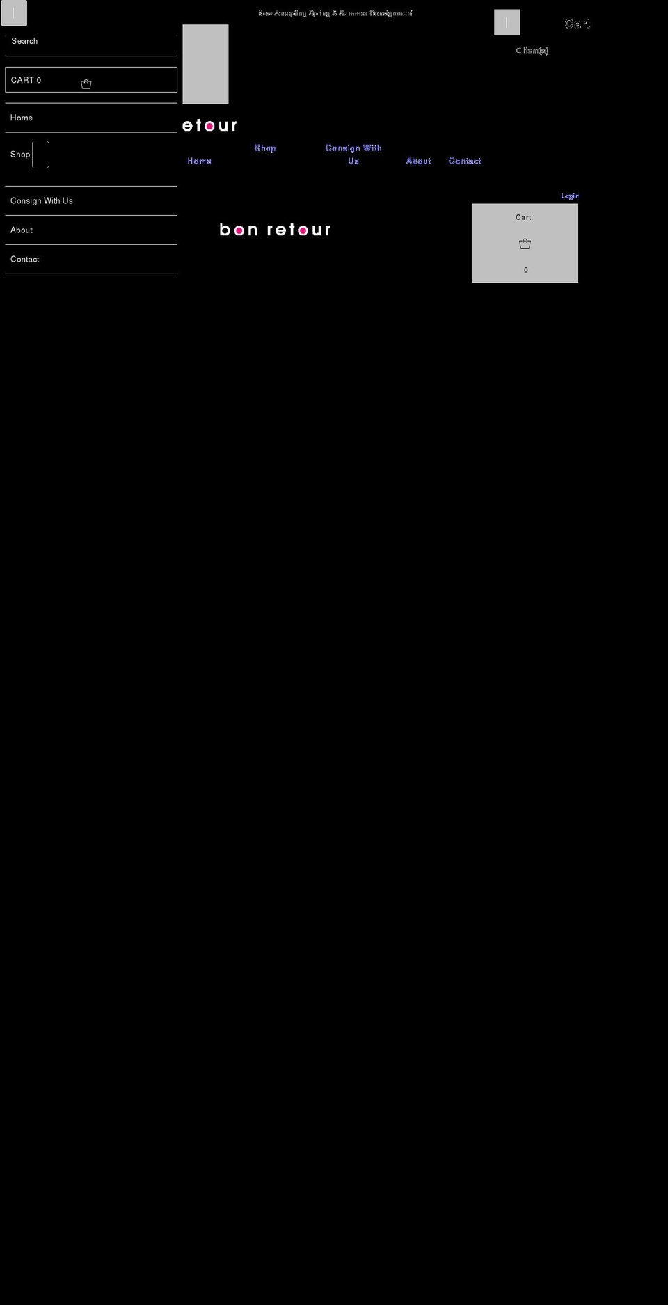 bonretour.com shopify website screenshot