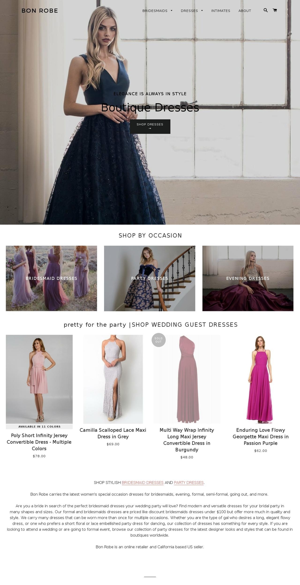 bonrobe.com — Shopify storefront screenshot