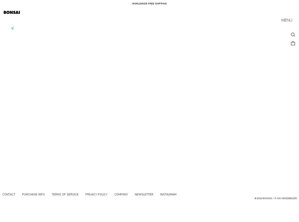bonsaiclothing.com — Shopify storefront screenshot