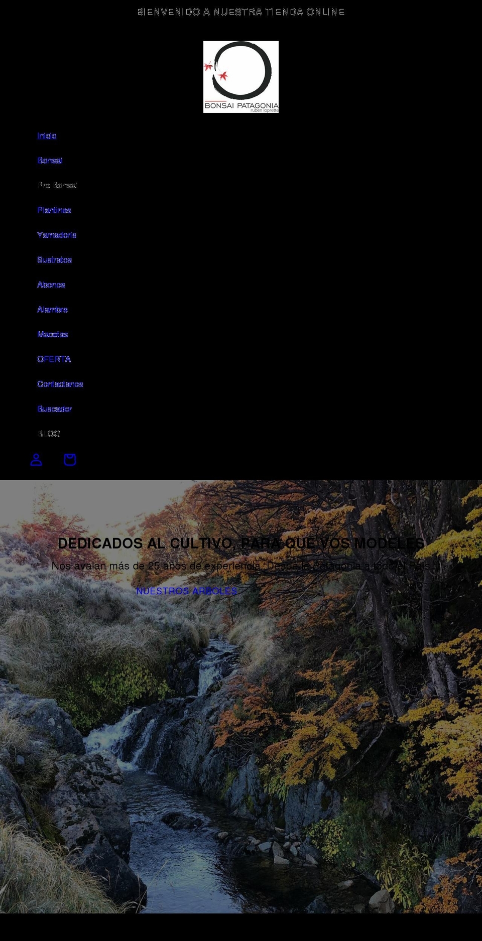 bonsaipatagonia.com — Shopify storefront screenshot