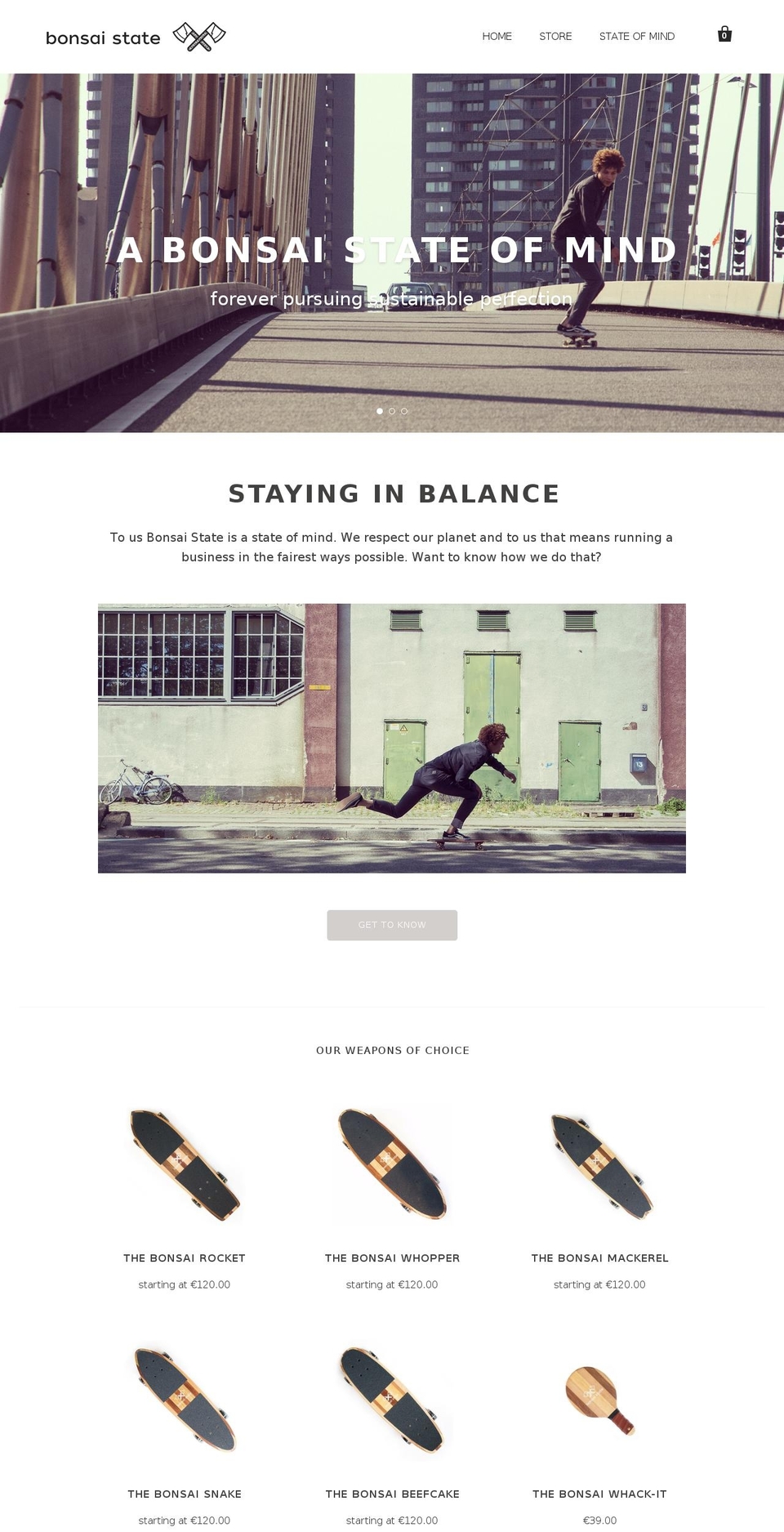 bonsaistate.com shopify website screenshot