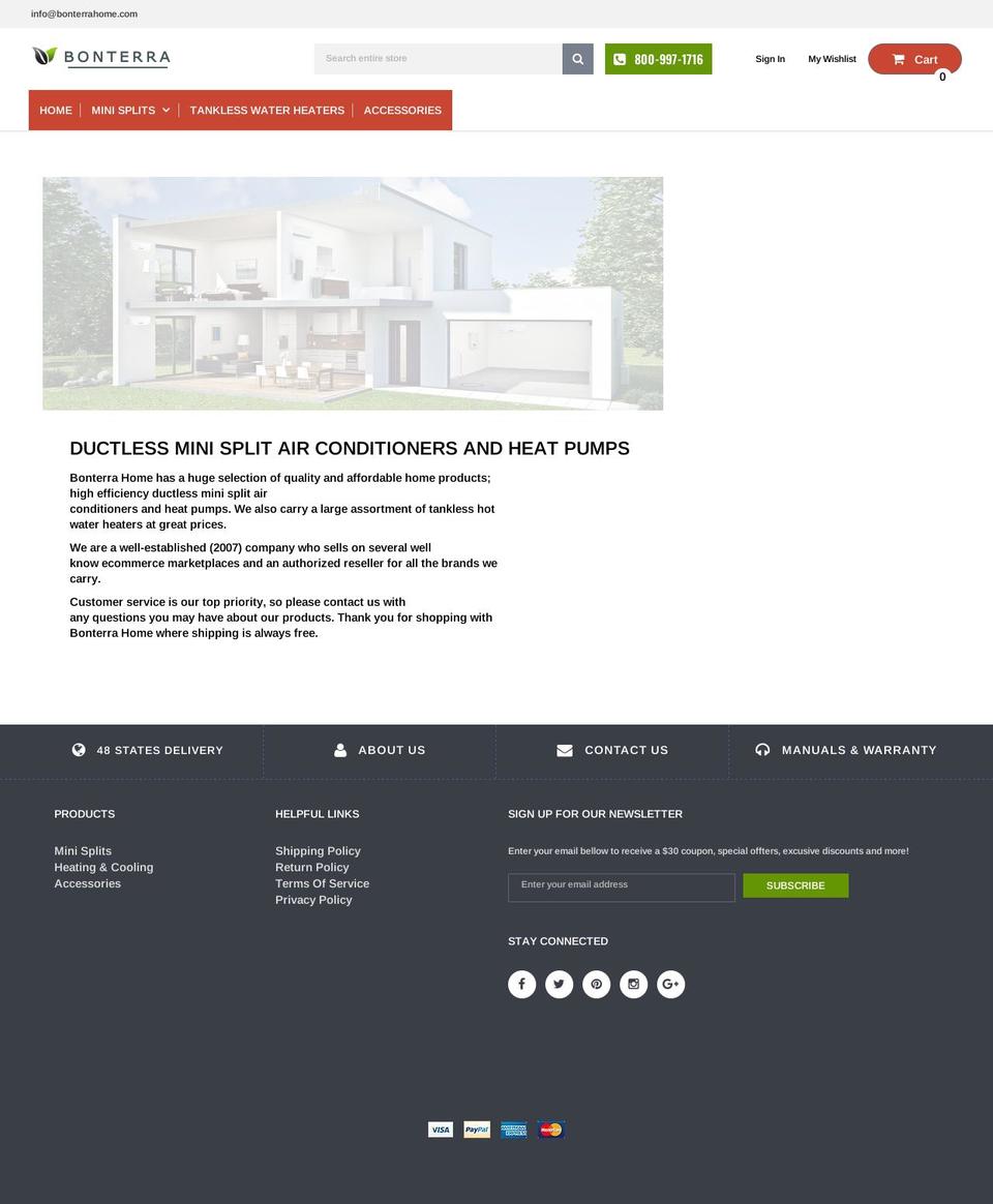 Furnitica Shopify theme site example bonterrahome.com