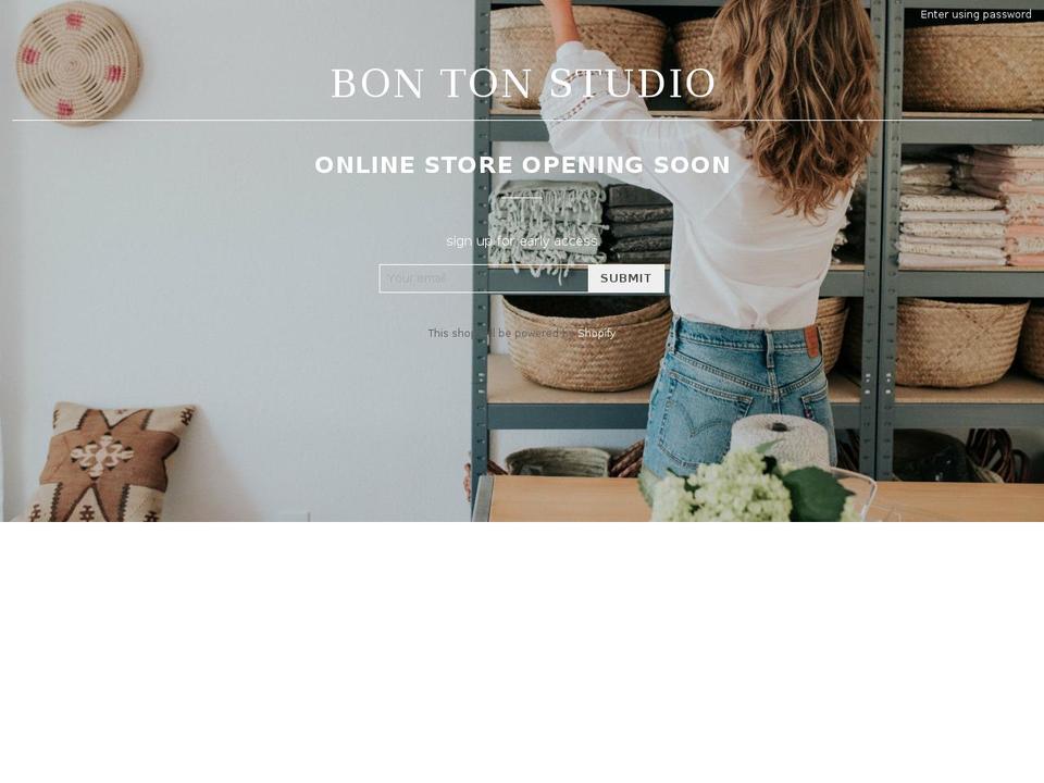 bontonstudios.com — Shopify storefront screenshot