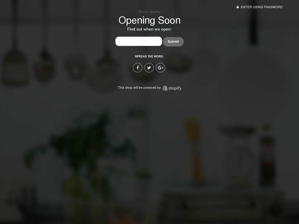 bonusjewelry.com — Shopify storefront screenshot