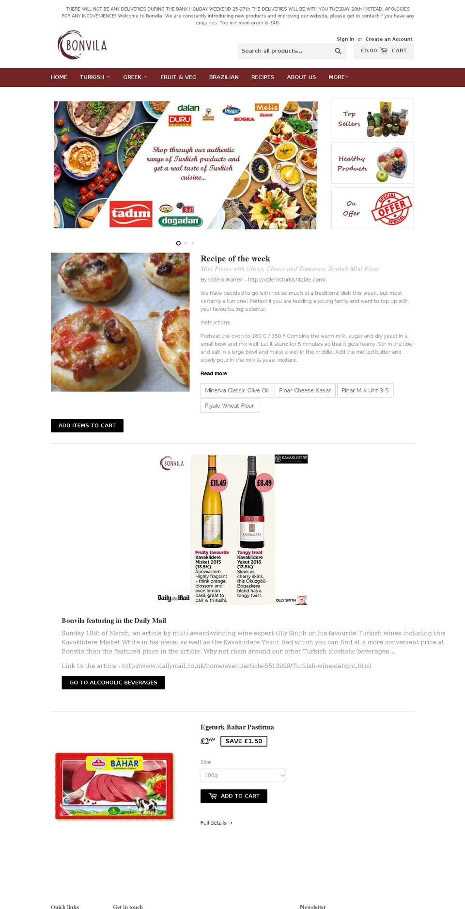 bonvila.com shopify website screenshot