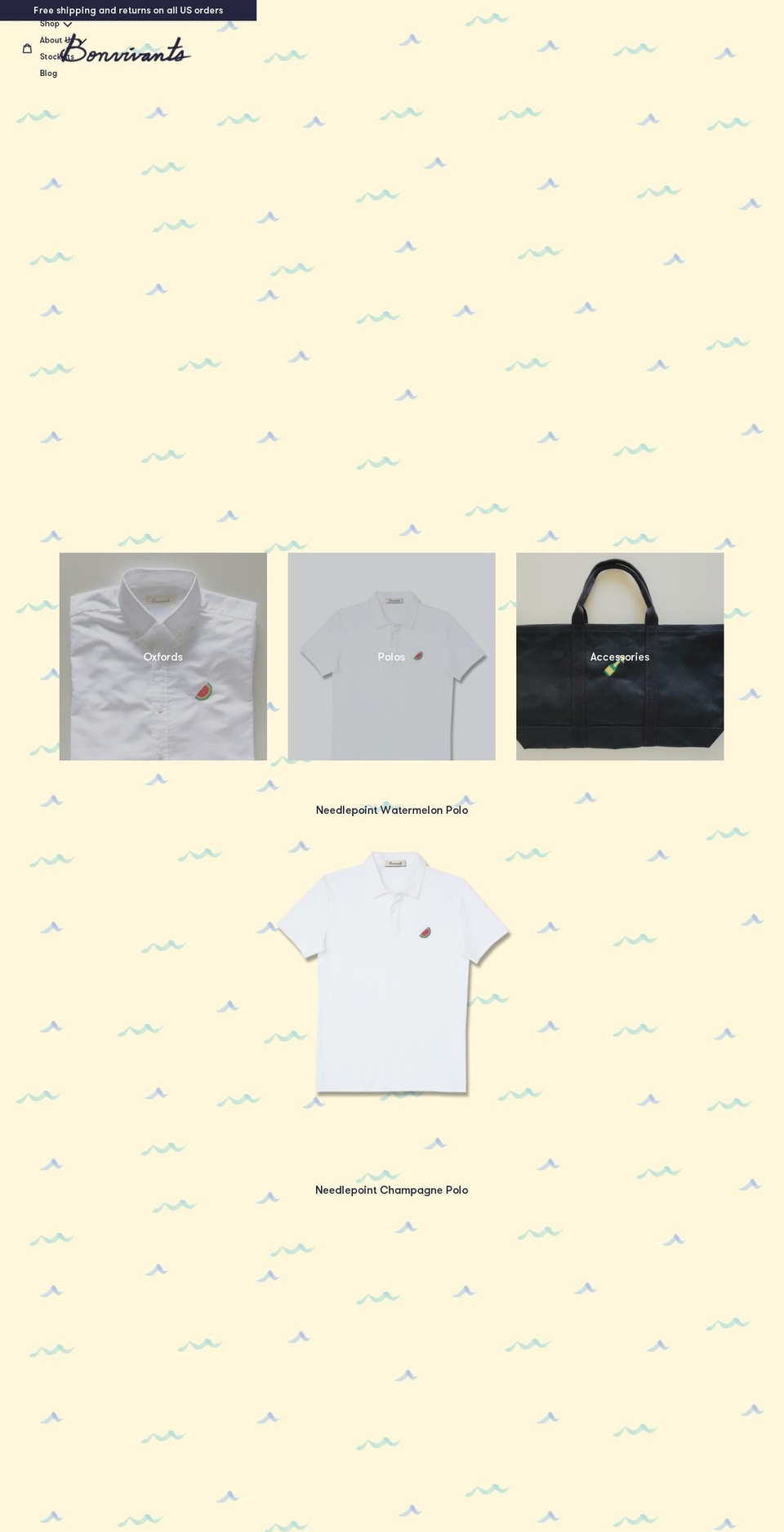 bonvivantsny.com — Shopify storefront screenshot