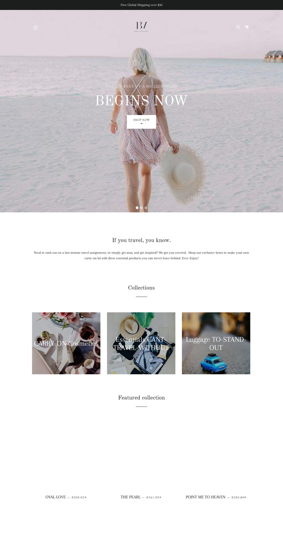 bonvoyage.boutique shopify website screenshot