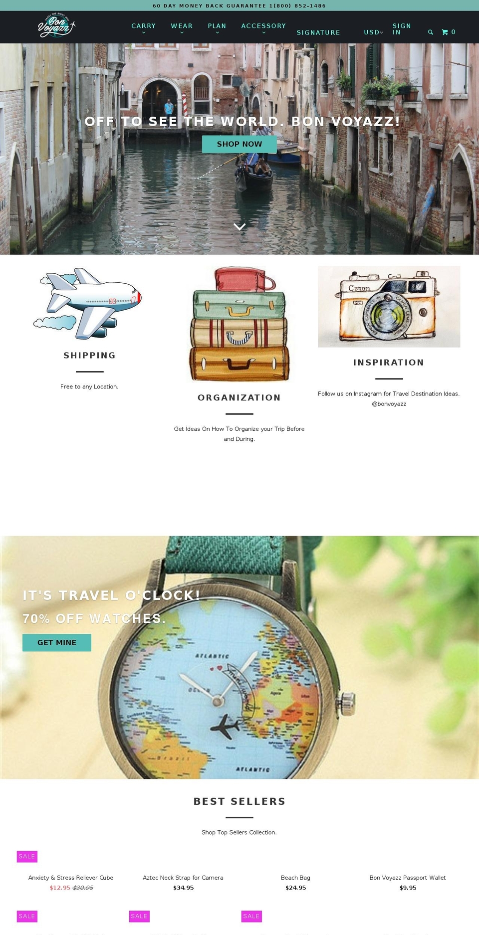 bonvoyaz.com shopify website screenshot