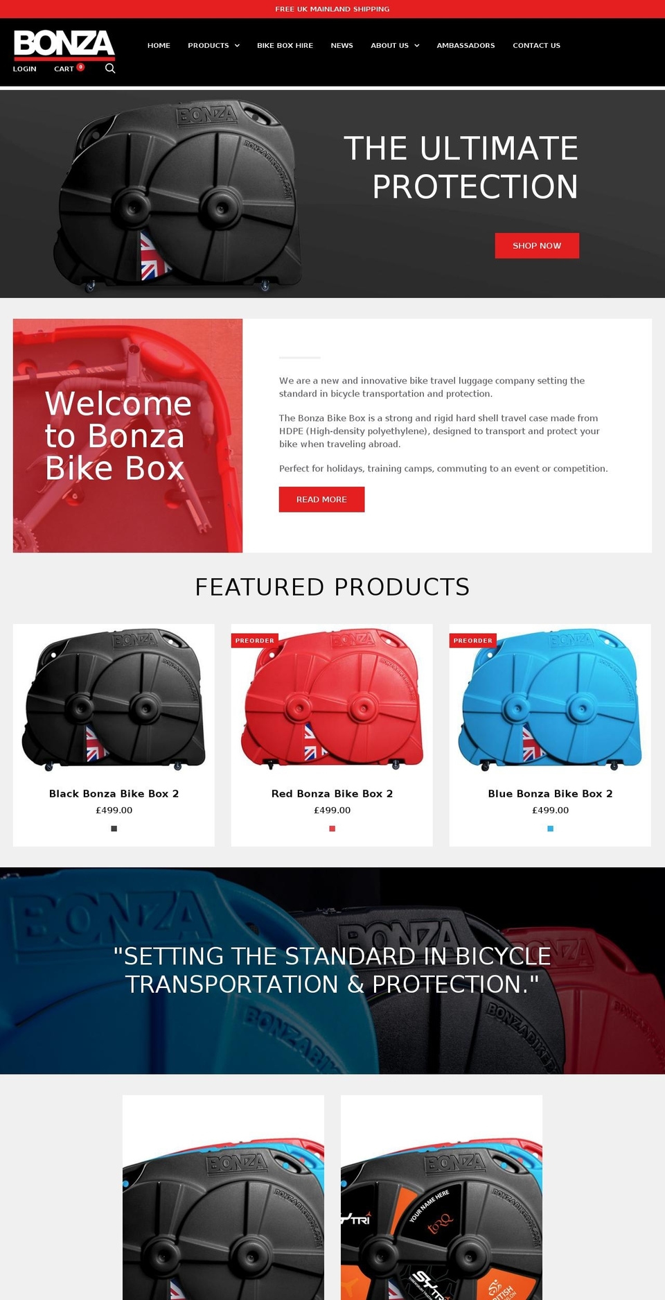 bonzabikebox.com — Shopify storefront screenshot