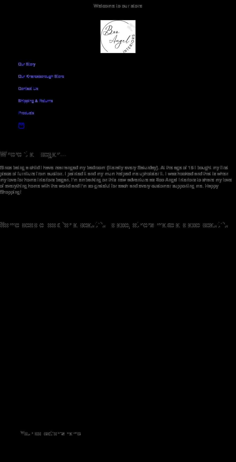 booangel.com shopify website screenshot