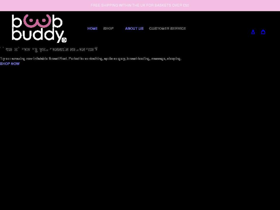 boob-buddy.co.uk shopify website screenshot