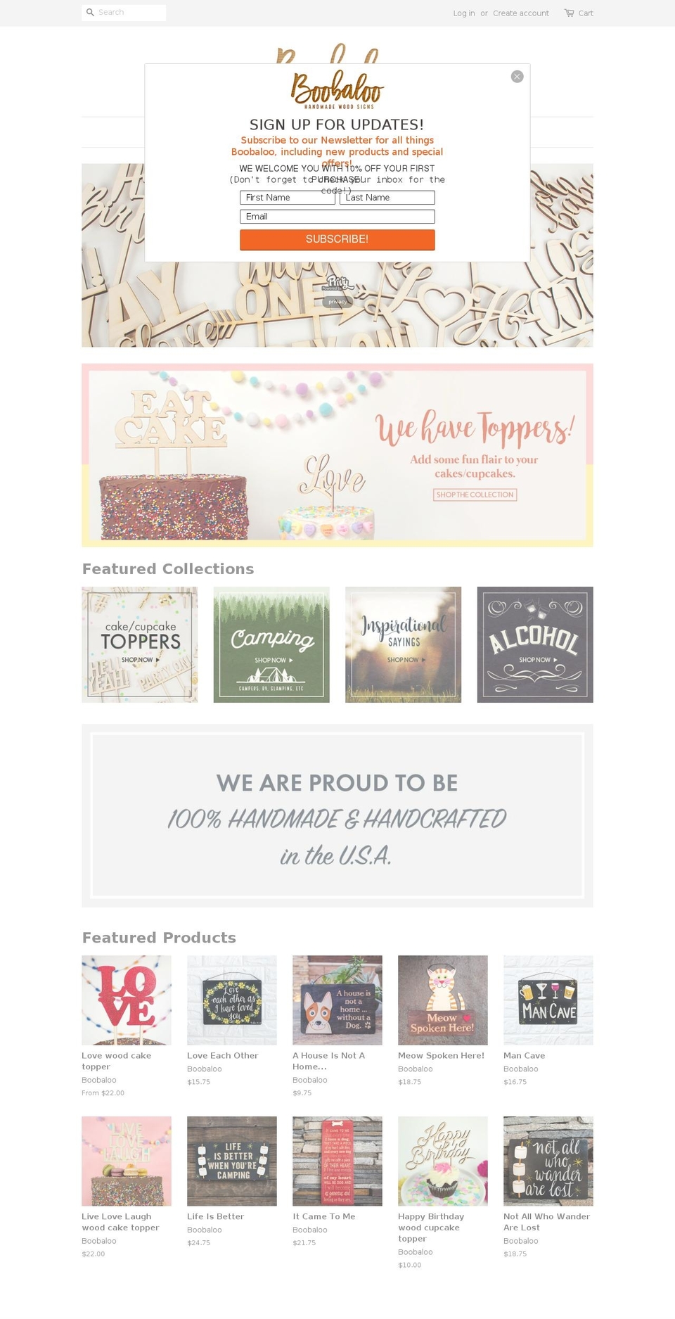 boobaloo.com shopify website screenshot