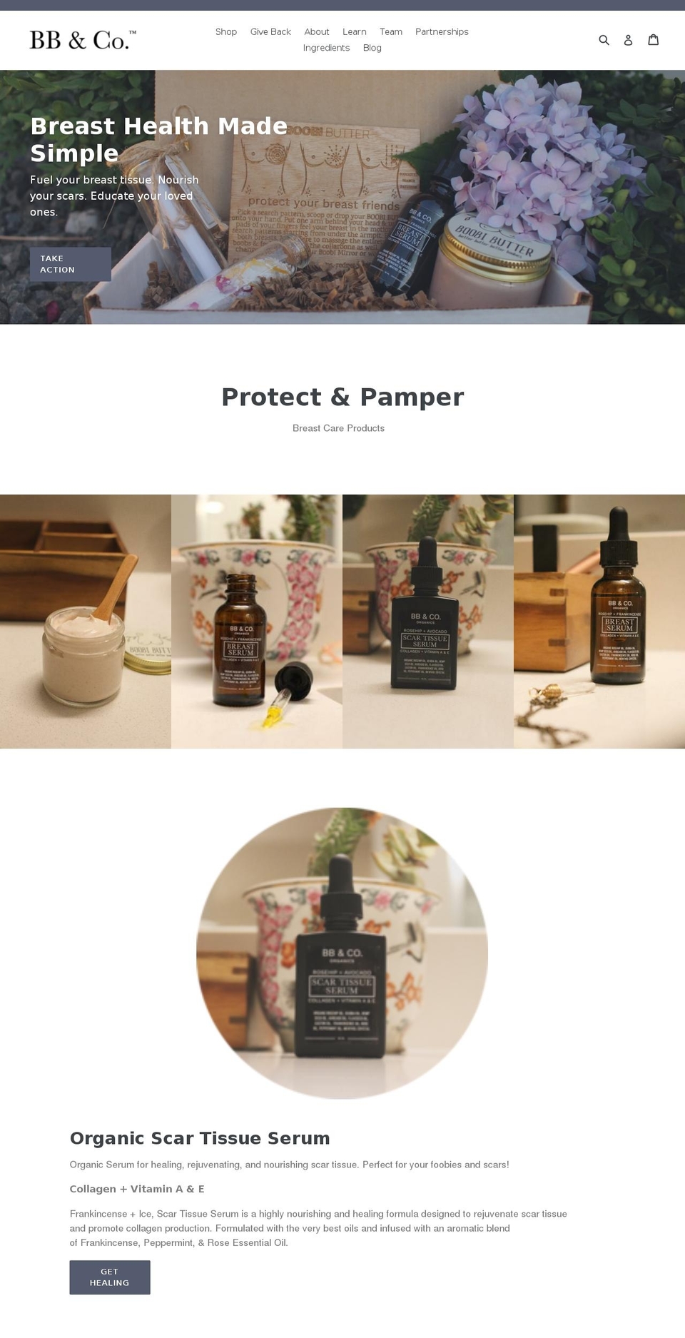 boobibutter.com — Shopify storefront screenshot