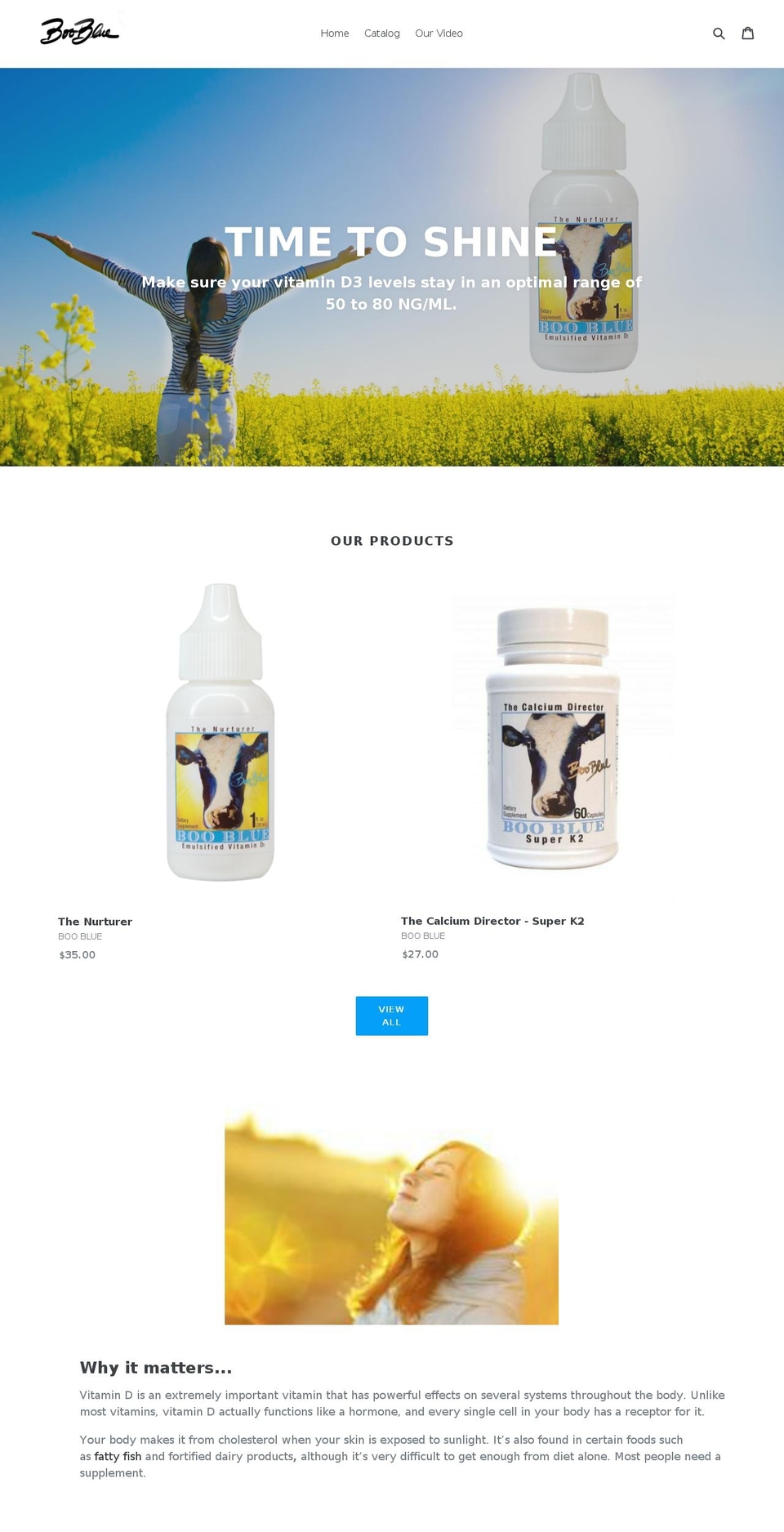 boobluecow.com — Shopify storefront screenshot