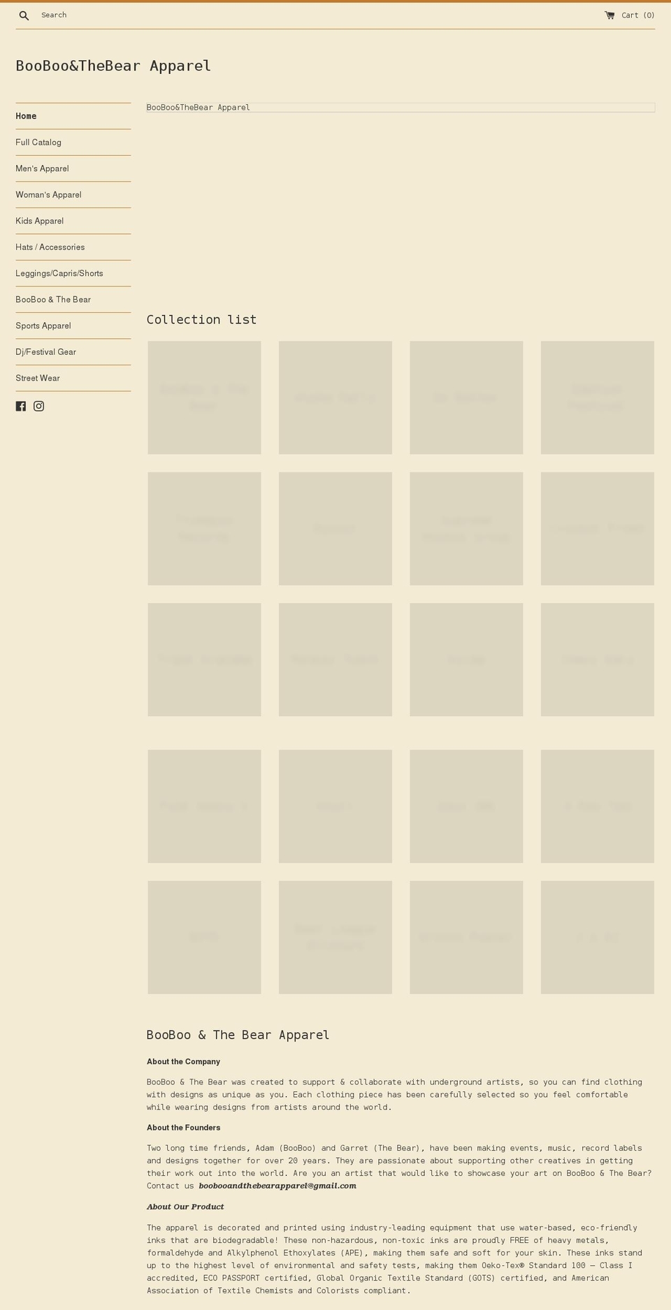 boobooandthebearapparel.com shopify website screenshot