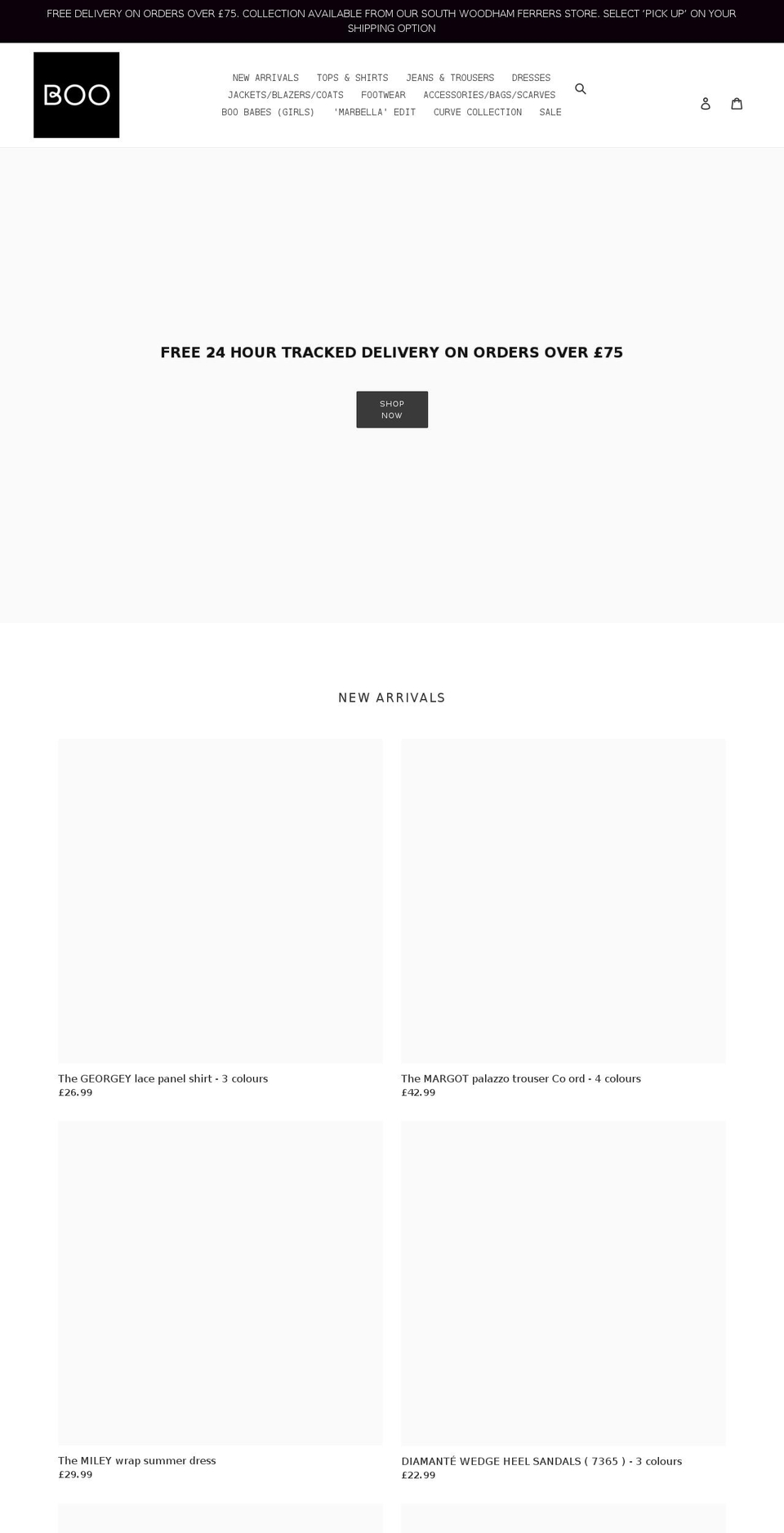 booboutiquefashion.co.uk shopify website screenshot